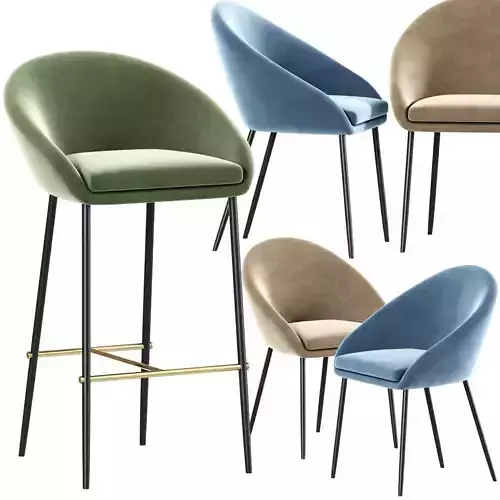 Woven Bar Stools And Dining Chair 