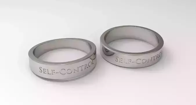 Self-Control Couple Ring Platinum