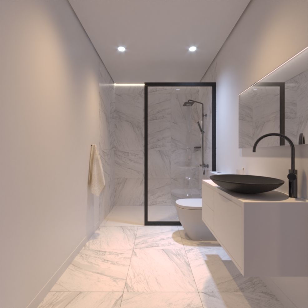 Modern Big House 3D model_15