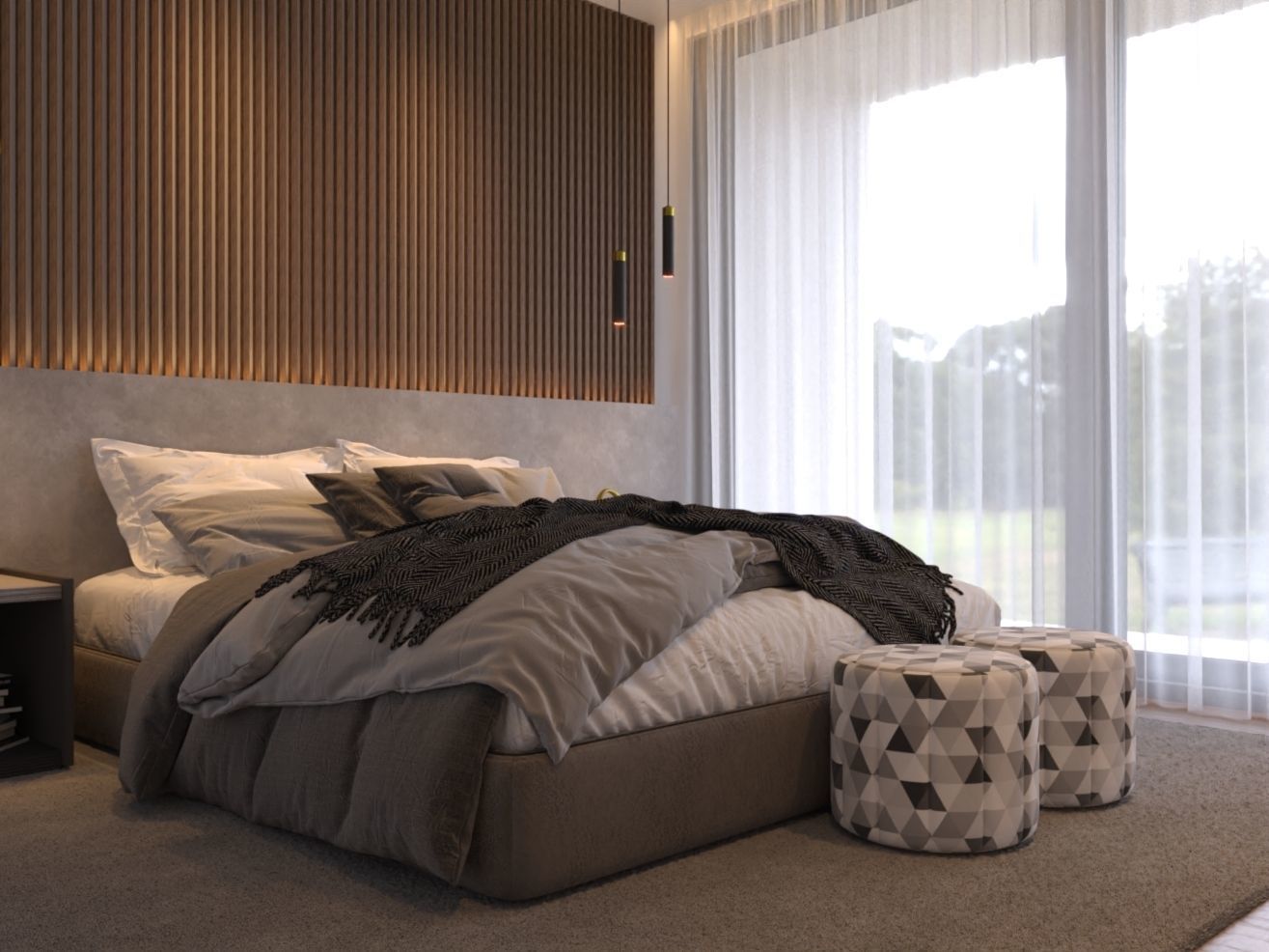 Modern Big House 3D model_18