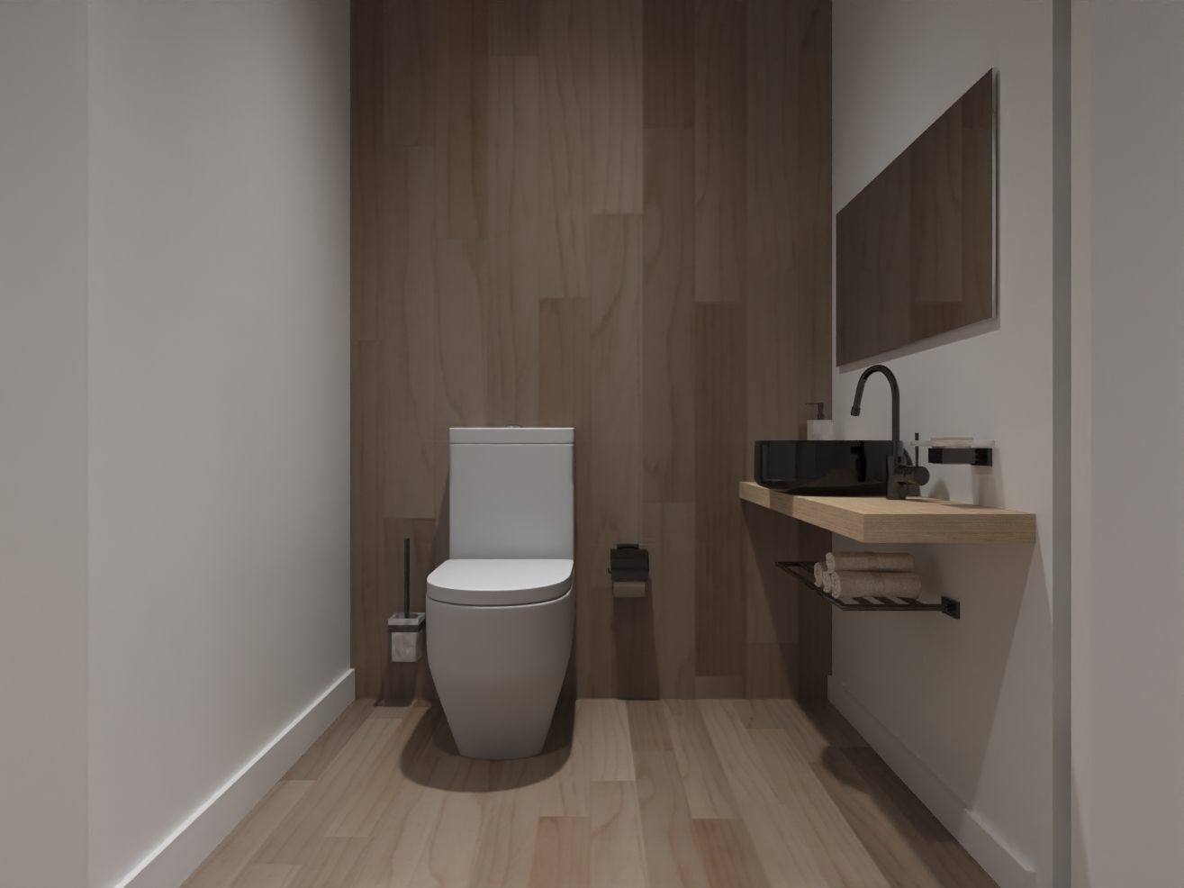 Modern Big House 3D model_2