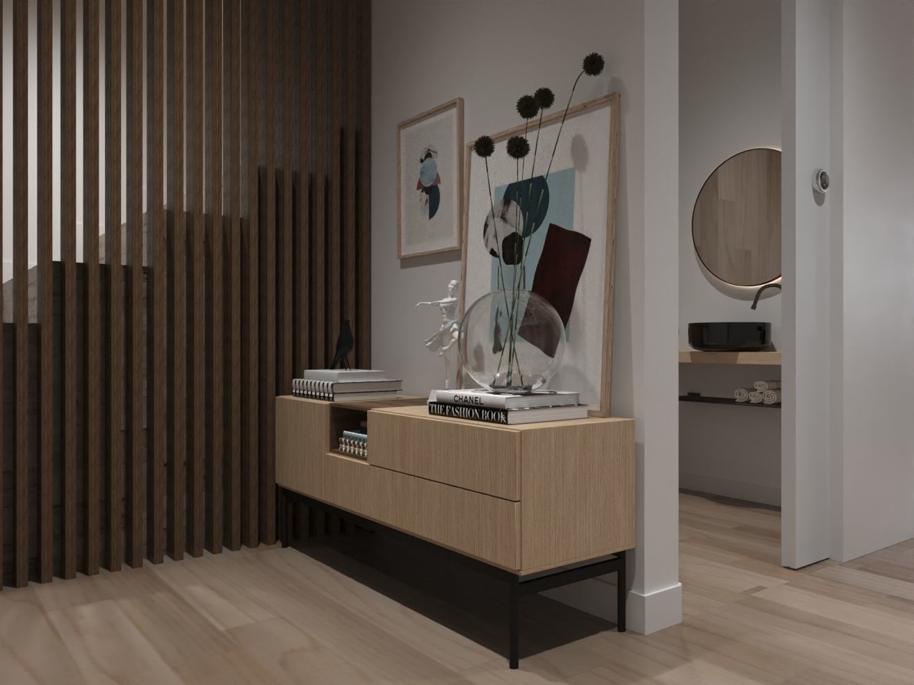 Modern Big House 3D model_9