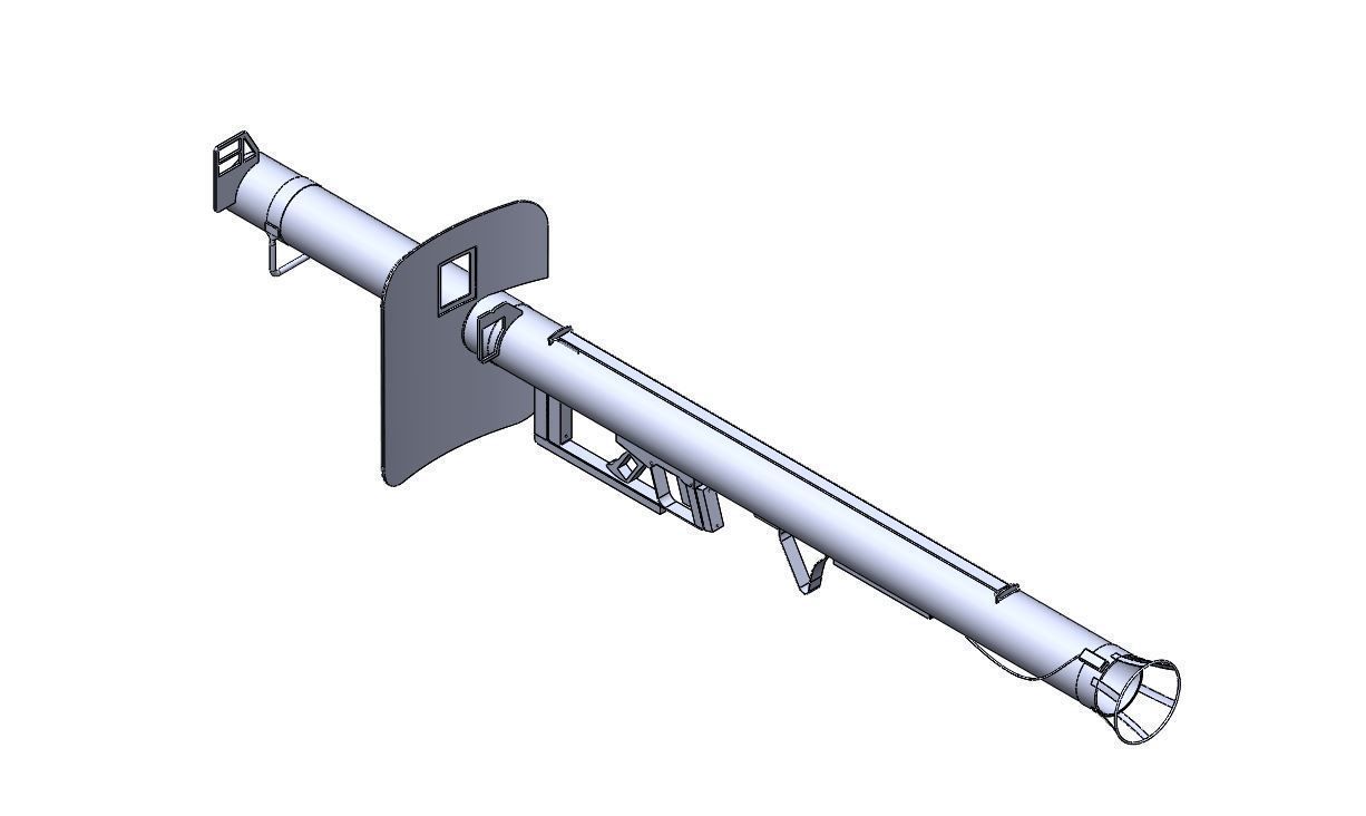 Panzerschreck grenade launcher 3D model_6