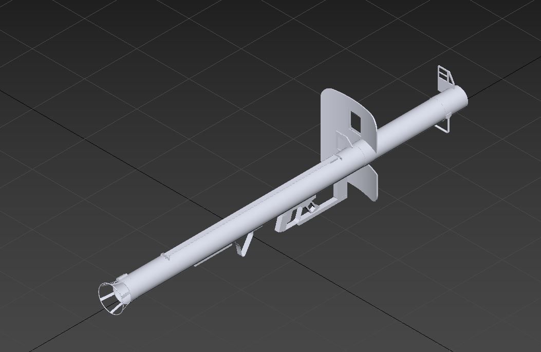 Panzerschreck grenade launcher 3D model_9