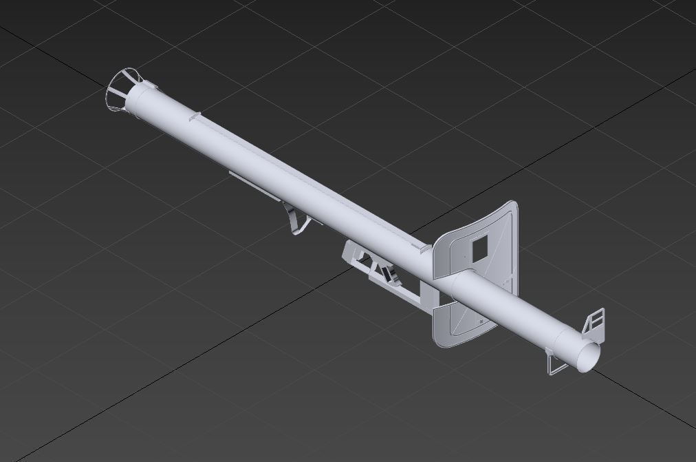 Panzerschreck grenade launcher 3D model_8