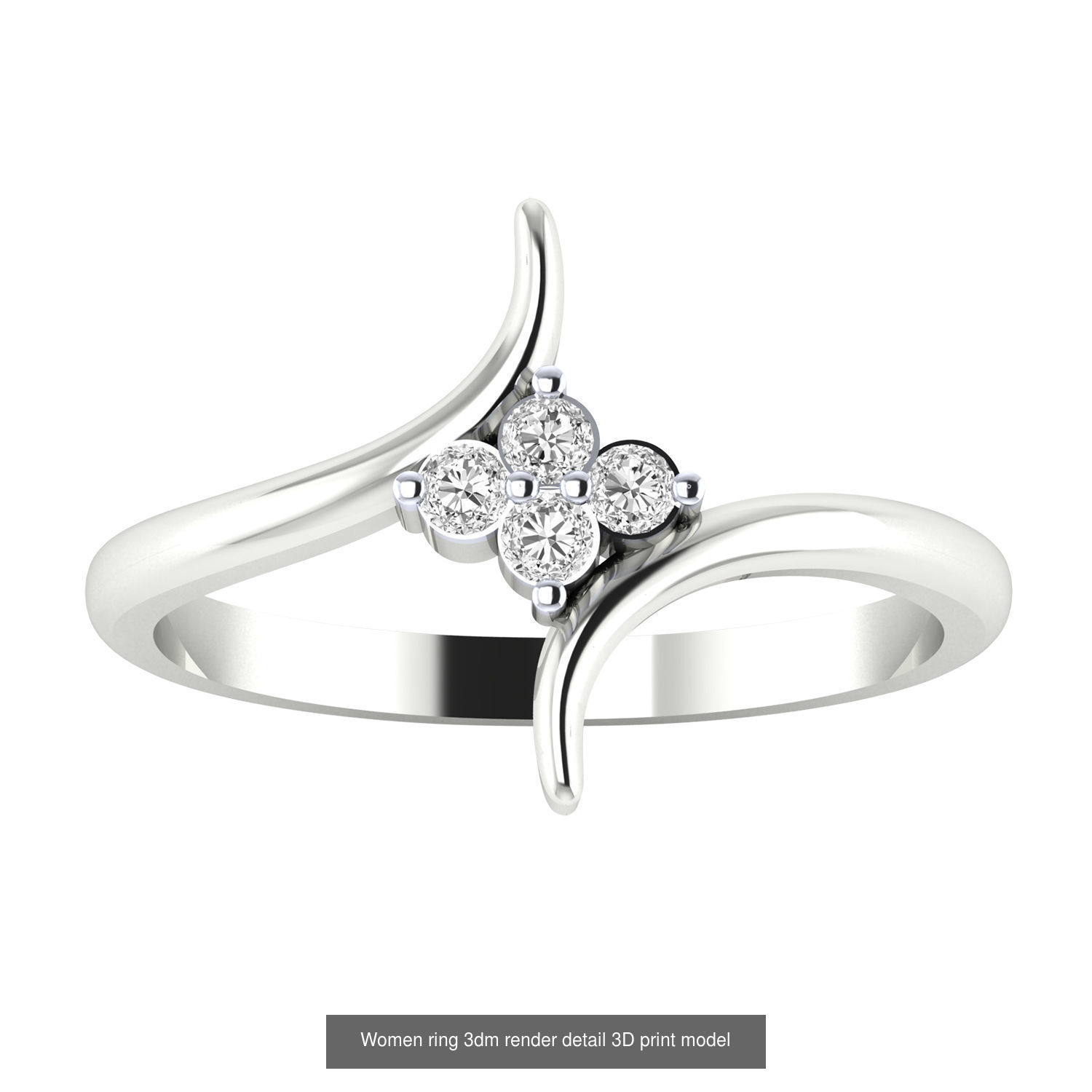 480 Women ring 3dm render 3D print model 3D Model Collection_122