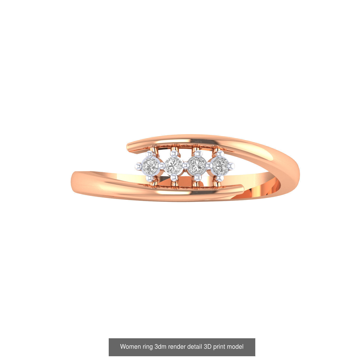 480 Women ring 3dm render 3D print model 3D Model Collection_160