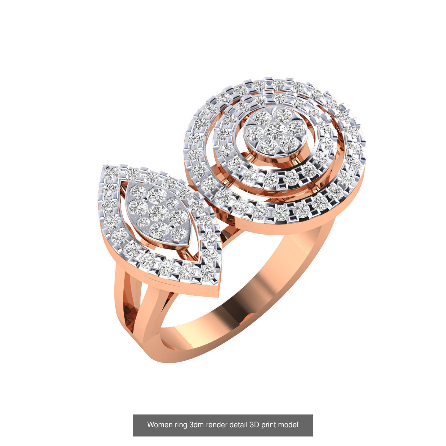 480 Women ring 3dm render 3D print model 3D Model Collection_99