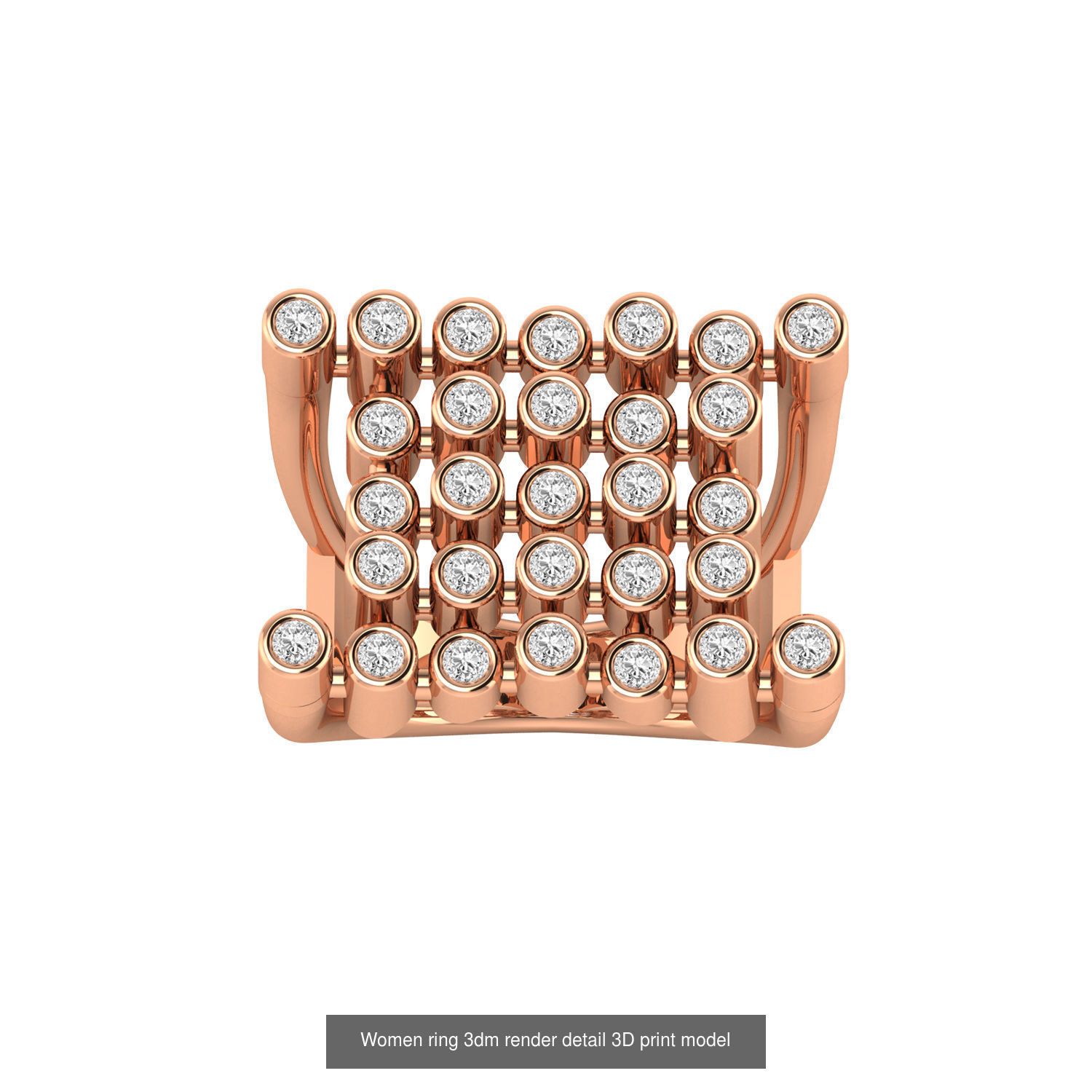 480 Women ring 3dm render 3D print model 3D Model Collection_104