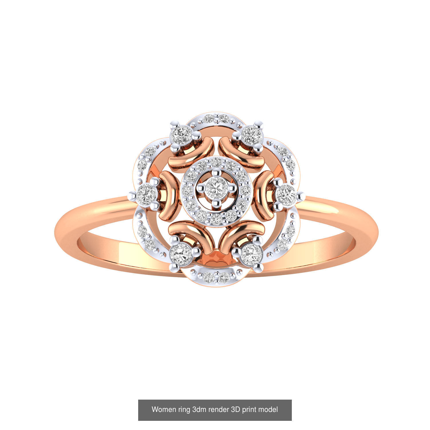 480 Women ring 3dm render 3D print model 3D Model Collection_174