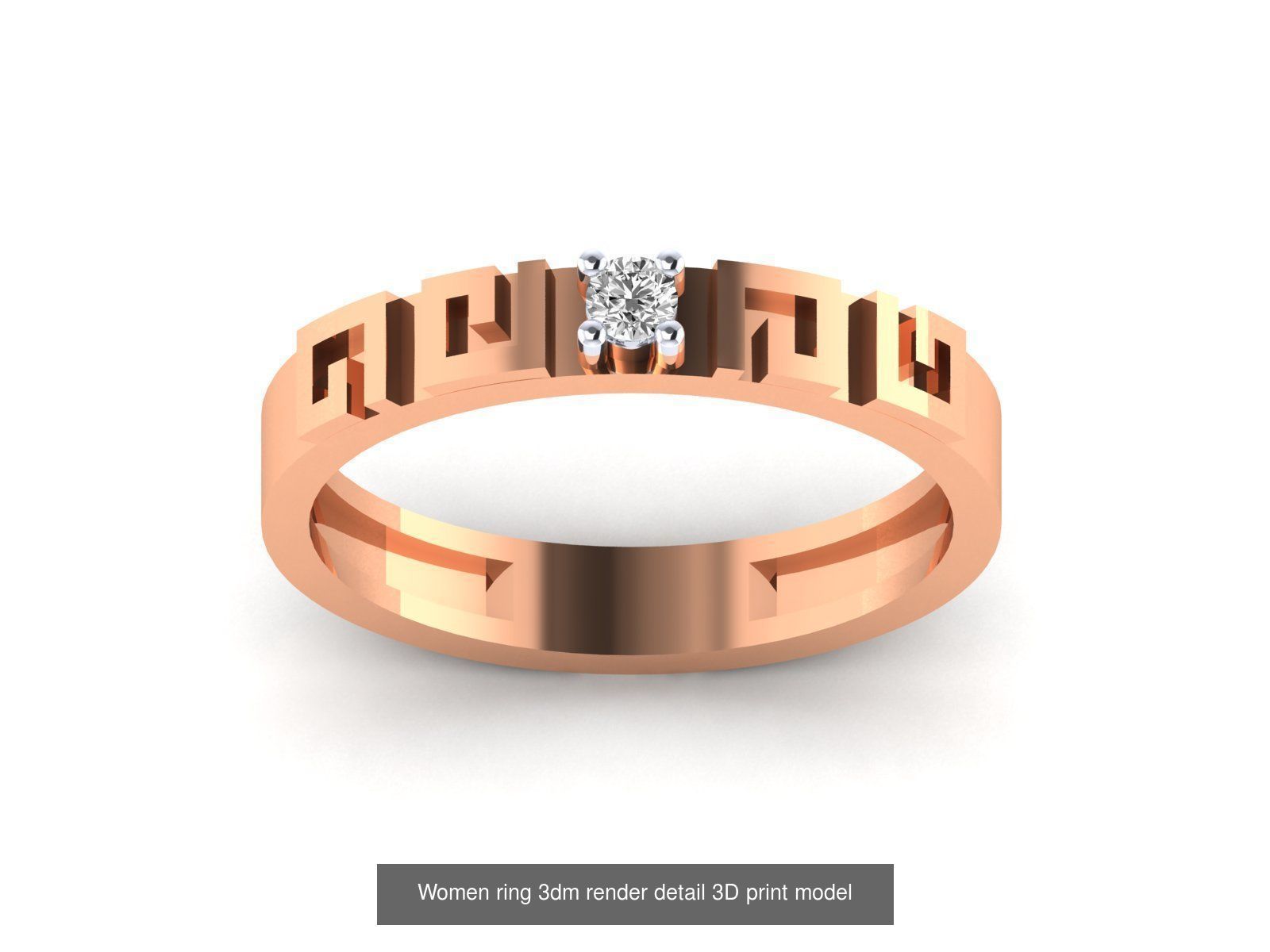 480 Women ring 3dm render 3D print model 3D Model Collection_147