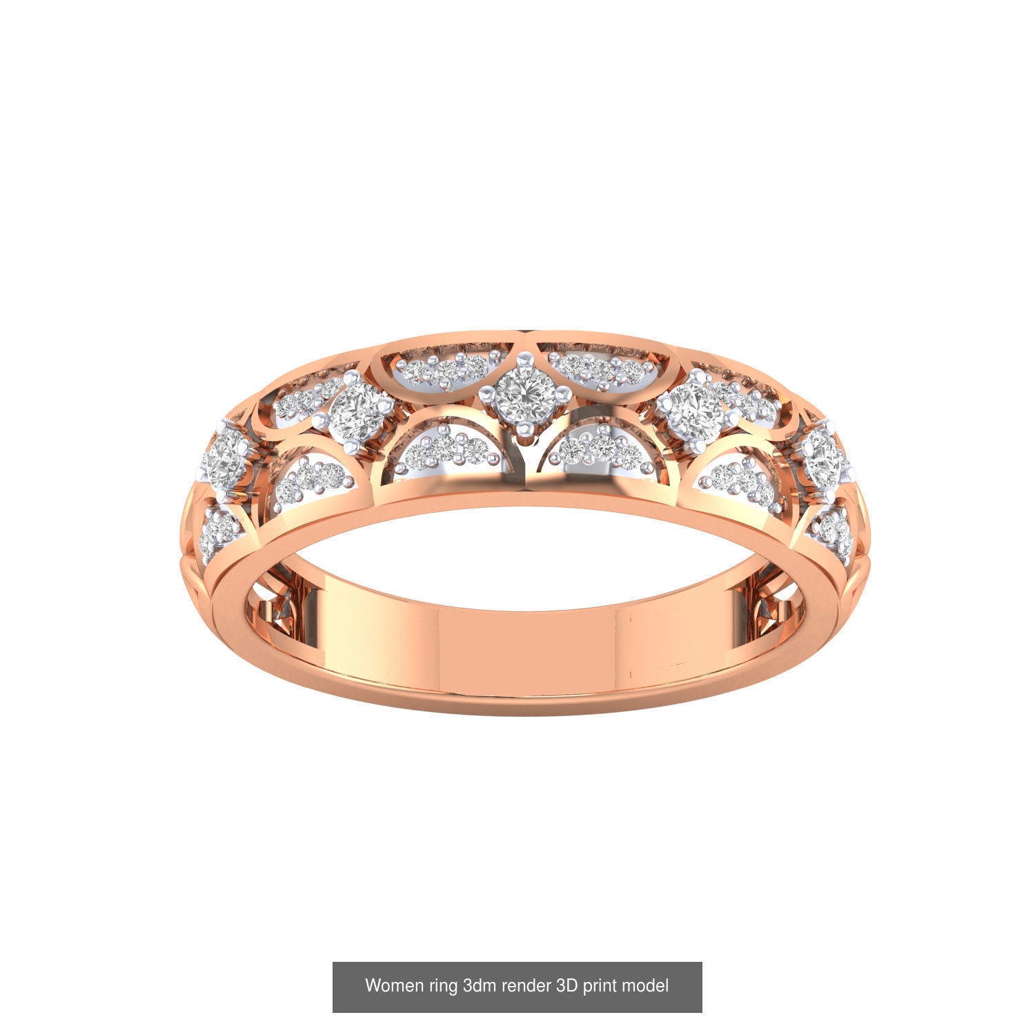 480 Women ring 3dm render 3D print model 3D Model Collection_143