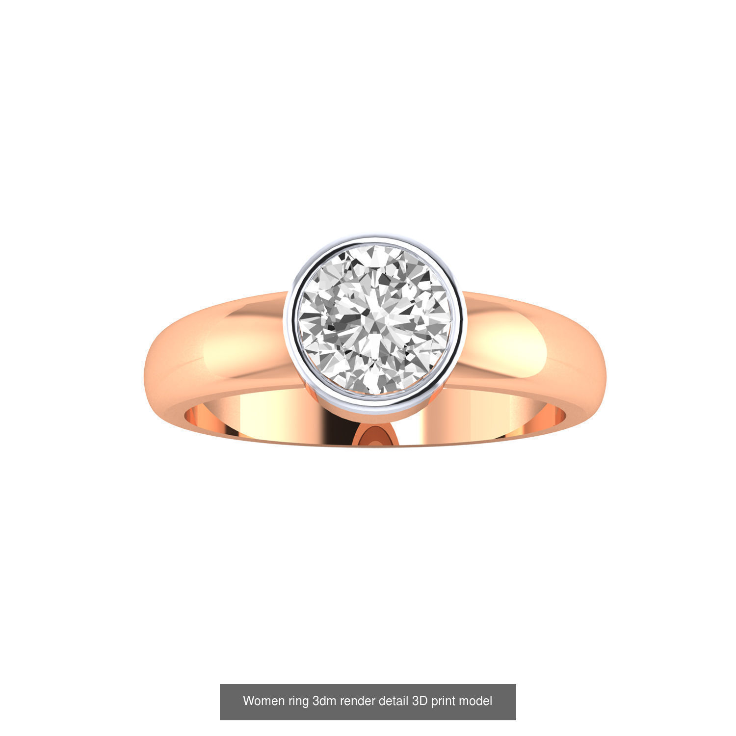 480 Women ring 3dm render 3D print model 3D Model Collection_65