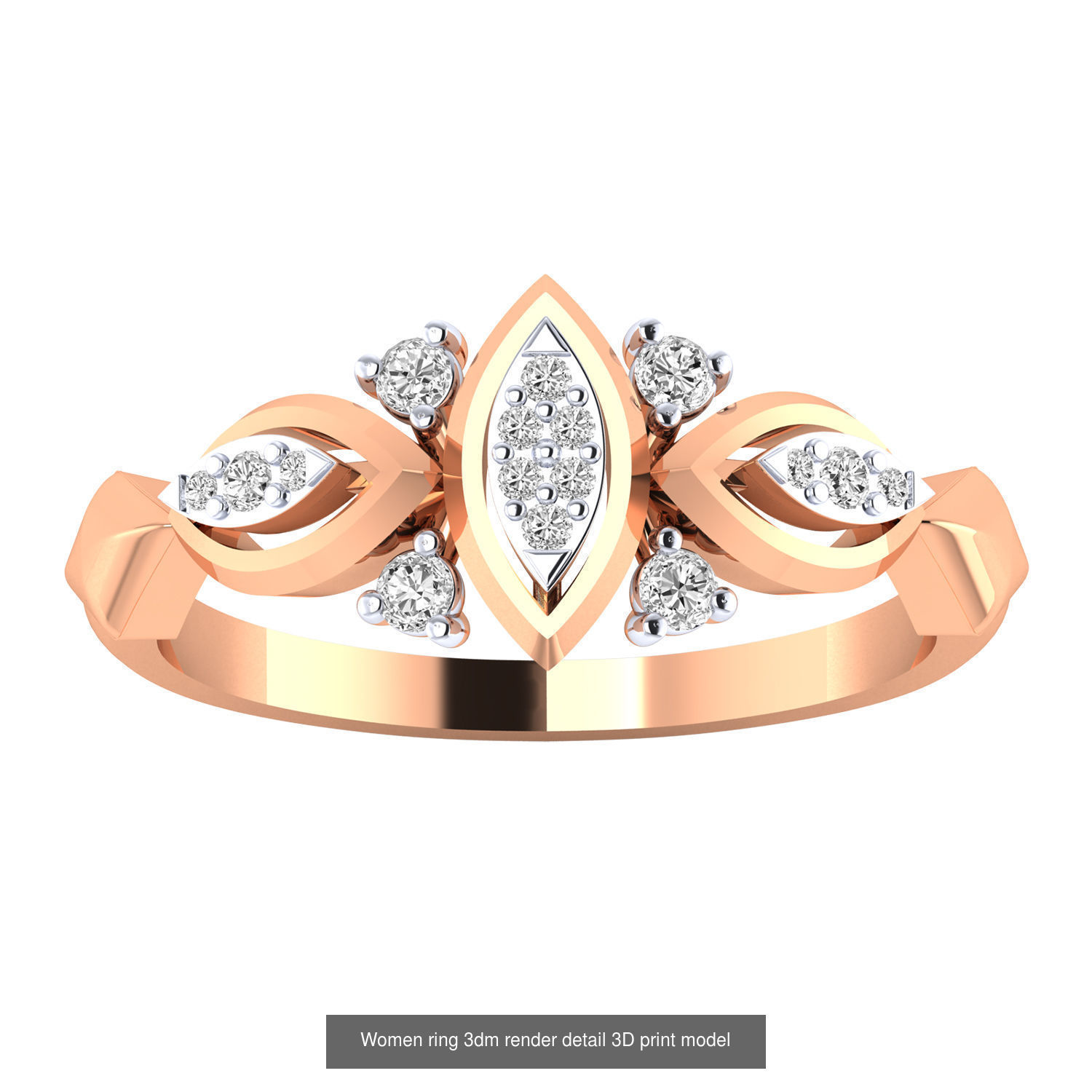 480 Women ring 3dm render 3D print model 3D Model Collection_84