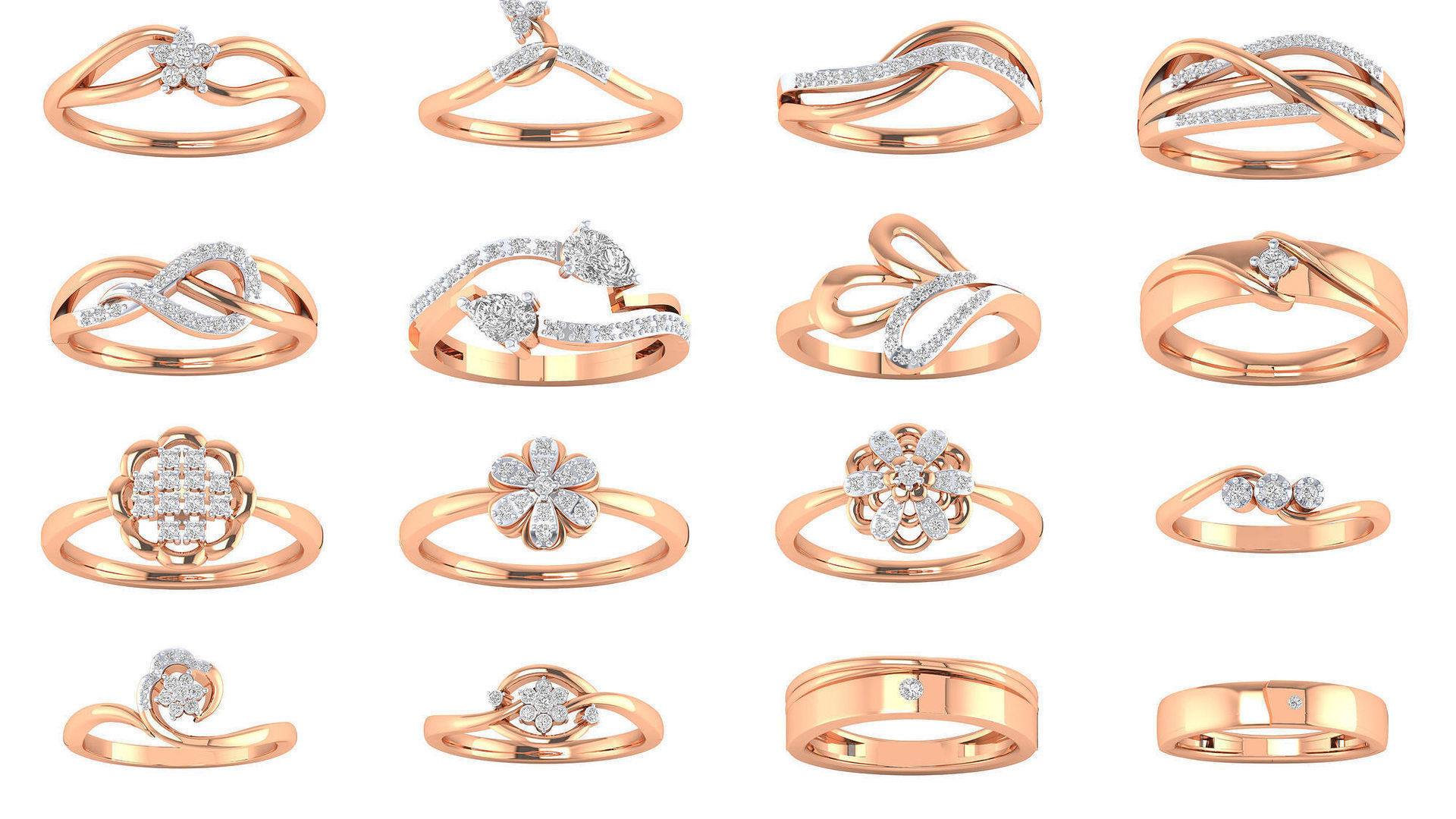 480 Women ring 3dm render 3D print model 3D Model Collection_45