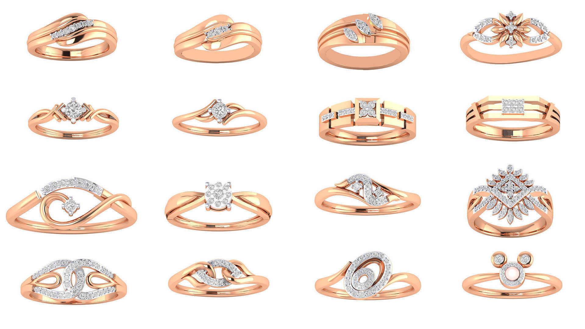 480 Women ring 3dm render 3D print model 3D Model Collection_63