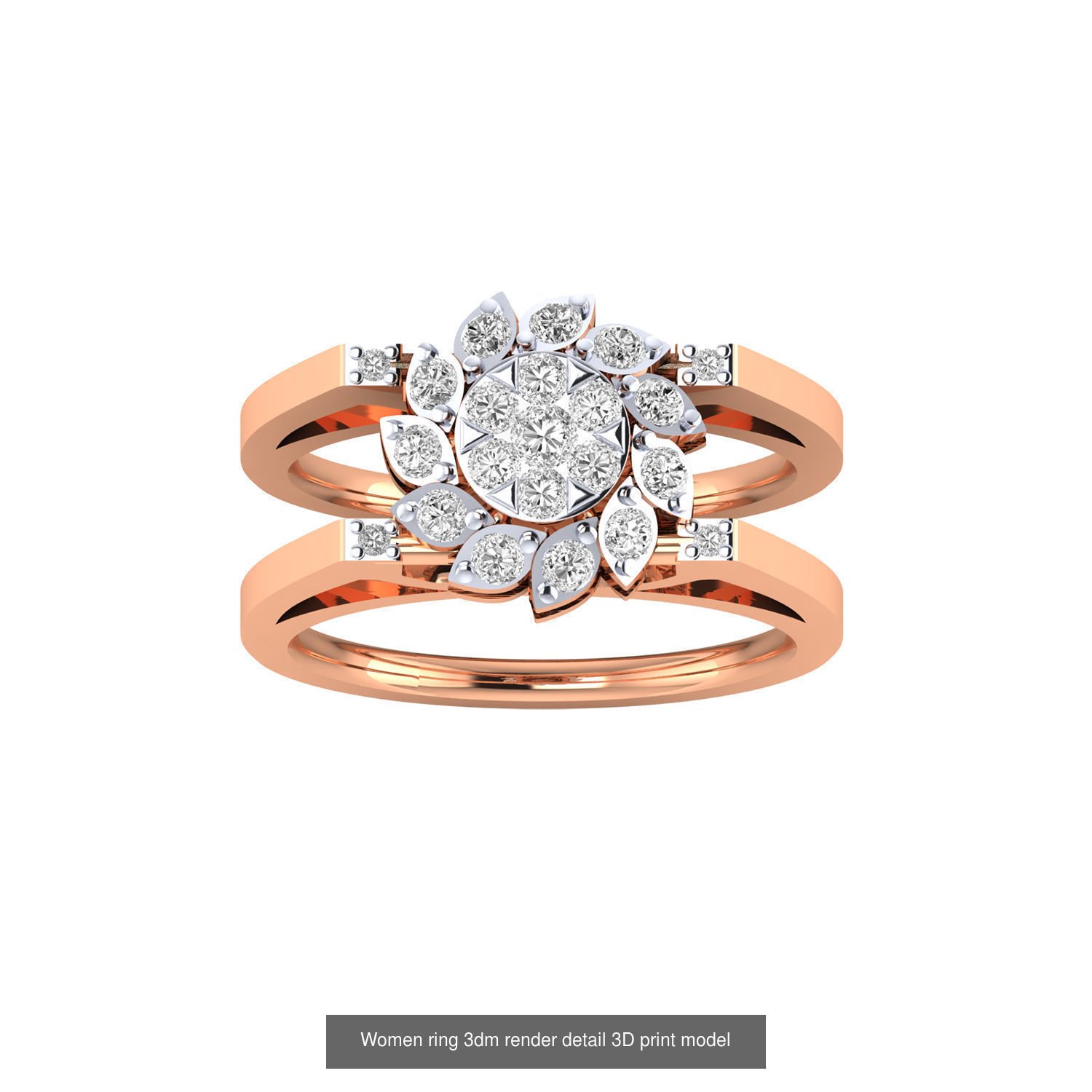 480 Women ring 3dm render 3D print model 3D Model Collection_112