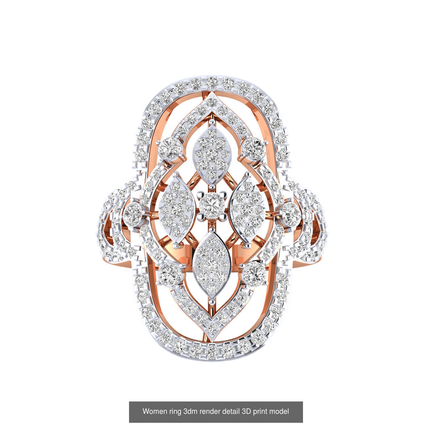 480 Women ring 3dm render 3D print model 3D Model Collection_32