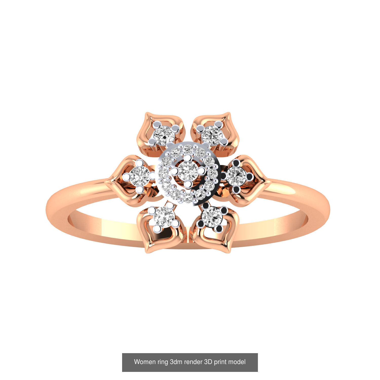 480 Women ring 3dm render 3D print model 3D Model Collection_177