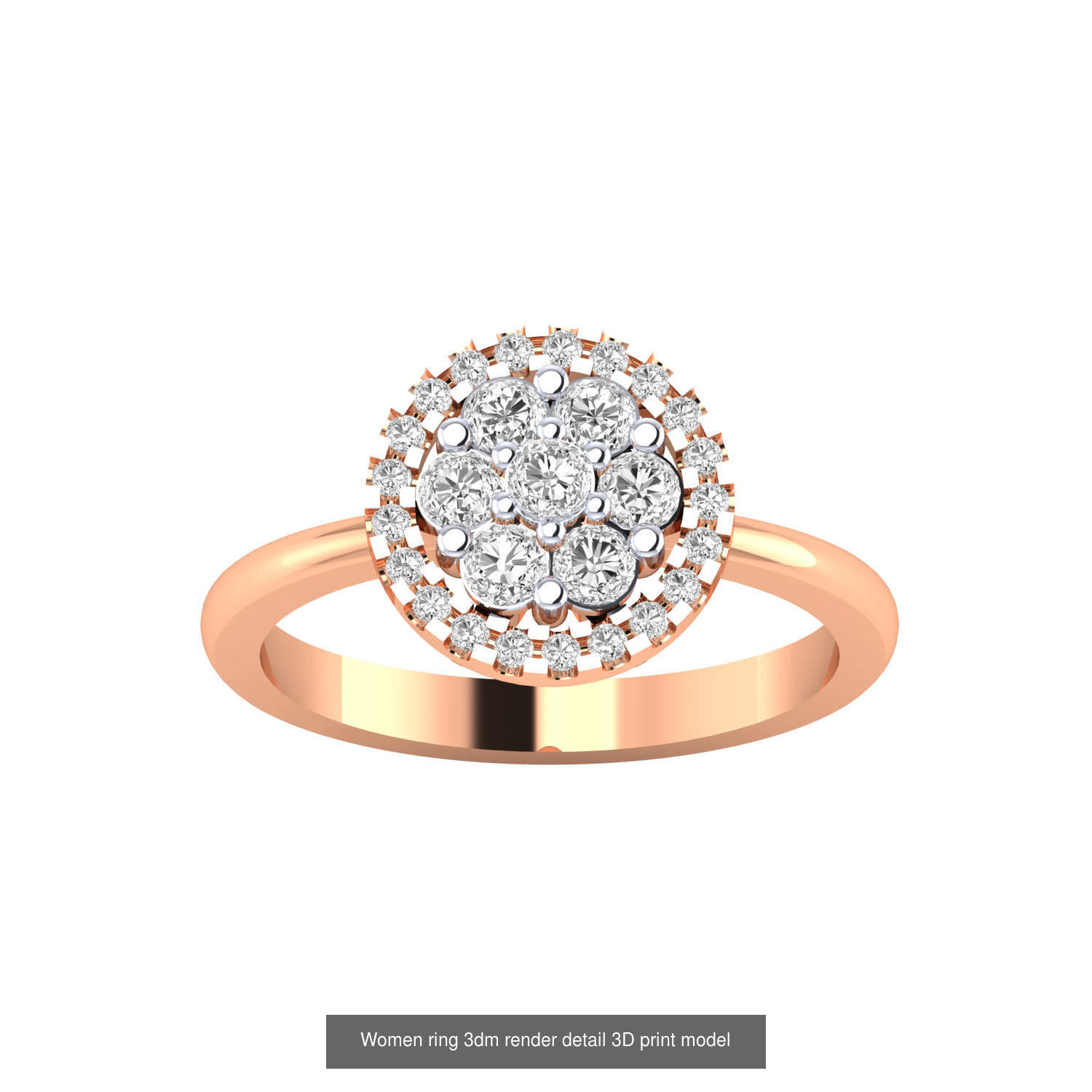 480 Women ring 3dm render 3D print model 3D Model Collection_172
