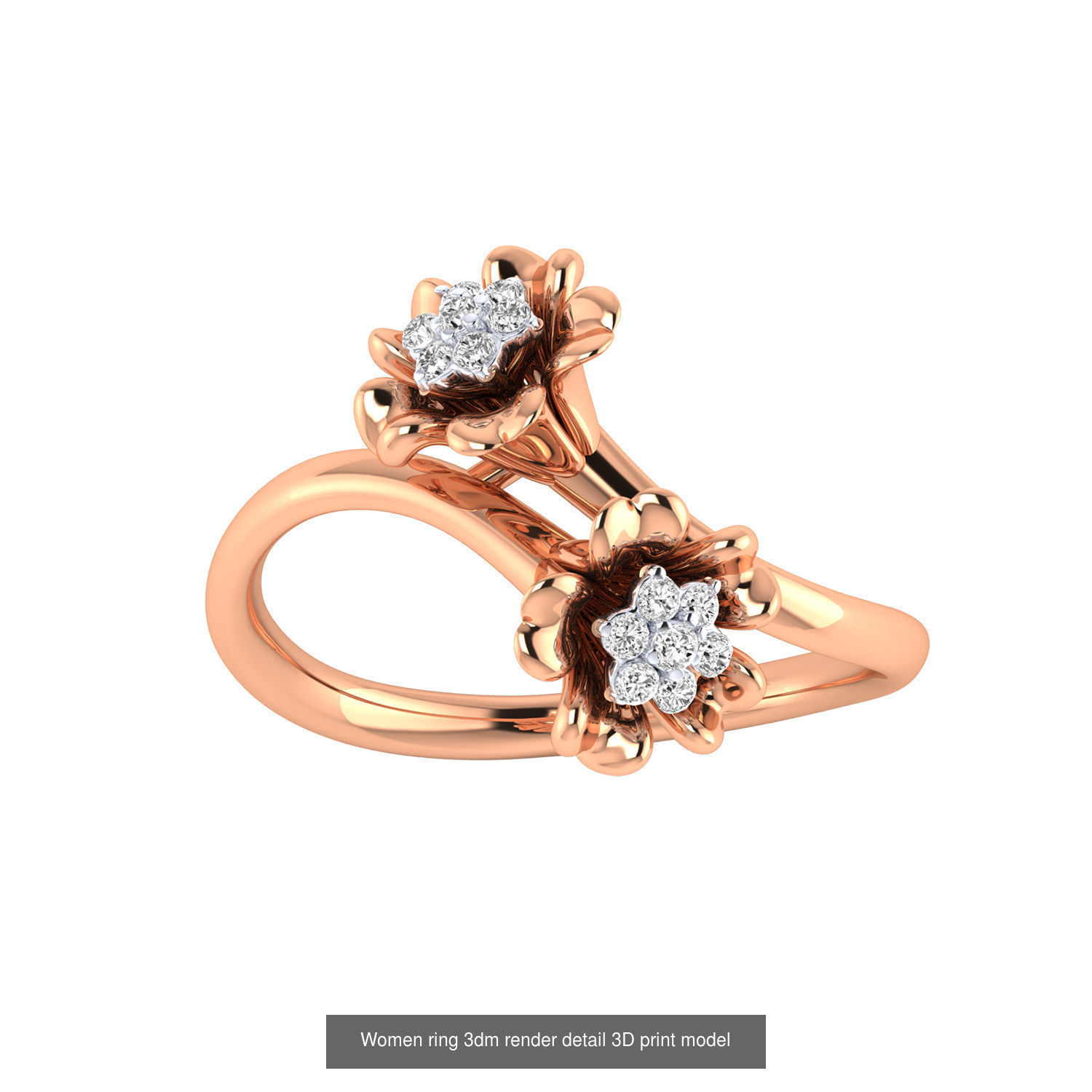 480 Women ring 3dm render 3D print model 3D Model Collection_86