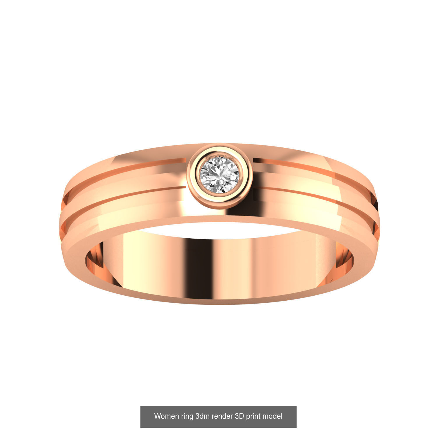 480 Women ring 3dm render 3D print model 3D Model Collection_171
