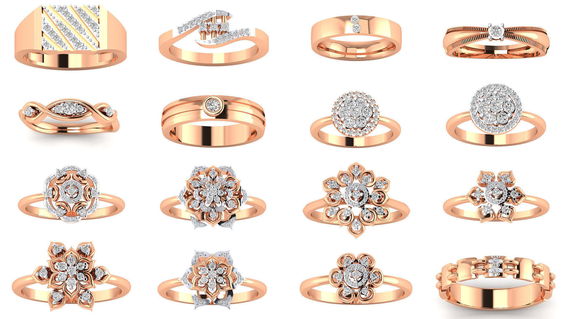 480 Women ring 3dm render 3D print model 3D Model Collection_9