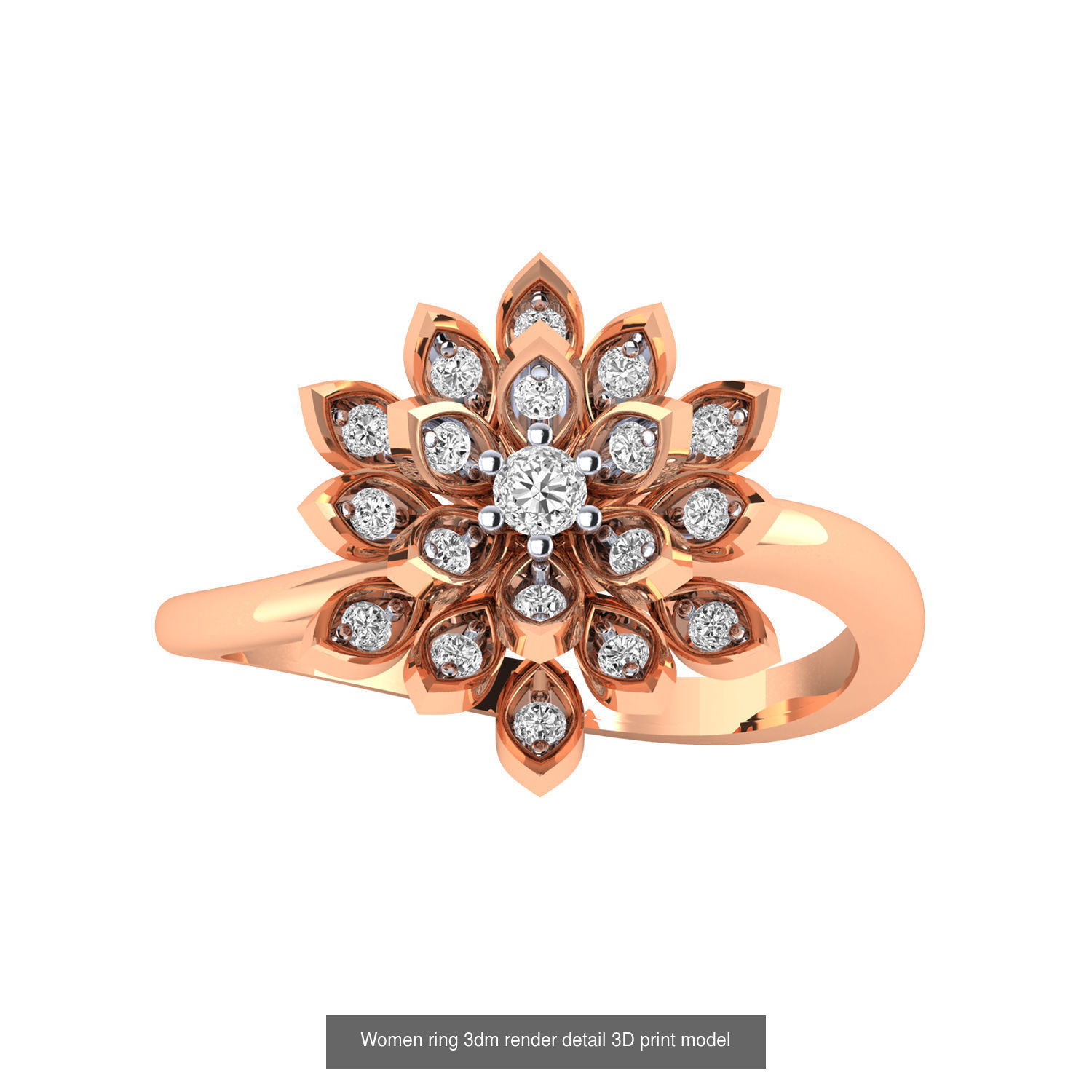 480 Women ring 3dm render 3D print model 3D Model Collection_90