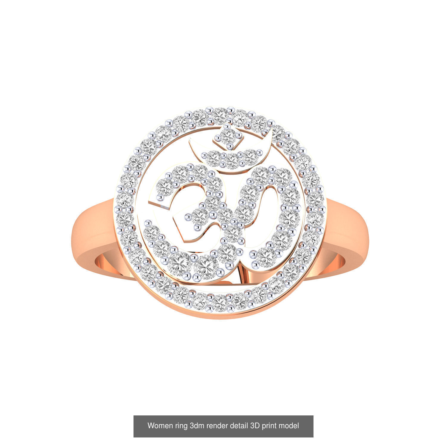 480 Women ring 3dm render 3D print model 3D Model Collection_130