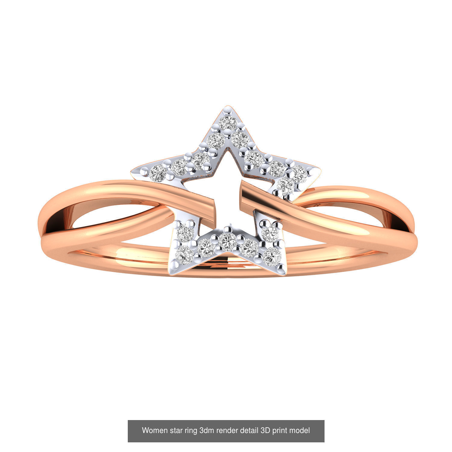 480 Women ring 3dm render 3D print model 3D Model Collection_125