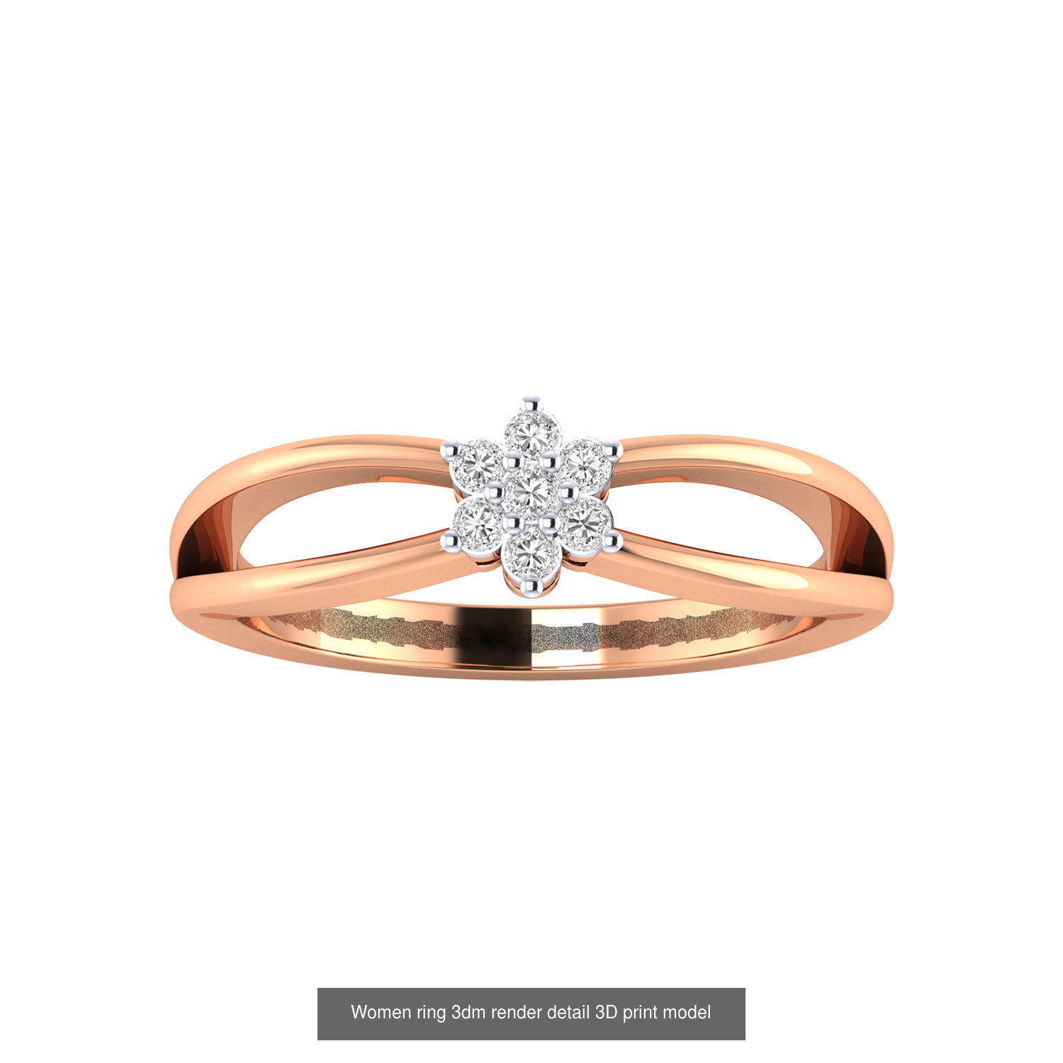 480 Women ring 3dm render 3D print model 3D Model Collection_127