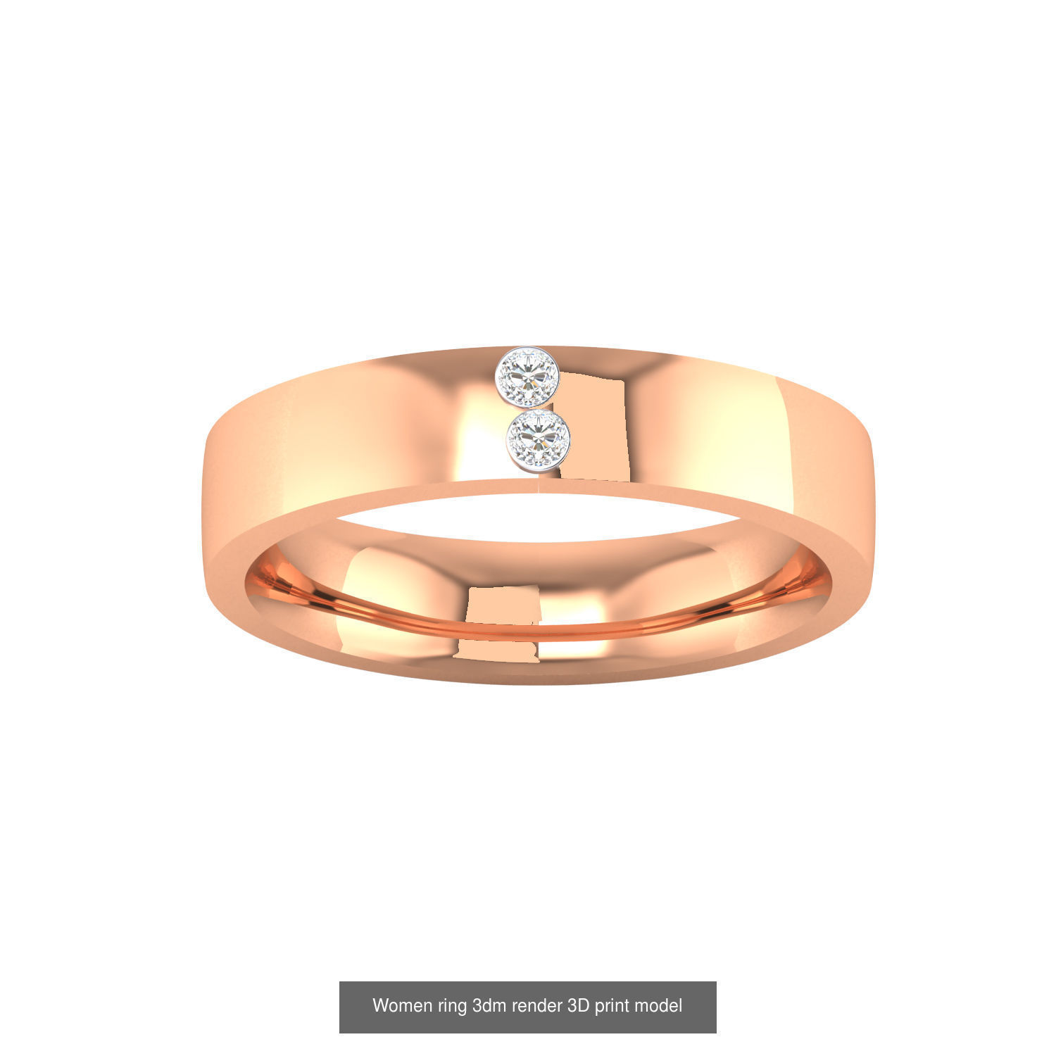 480 Women ring 3dm render 3D print model 3D Model Collection_168