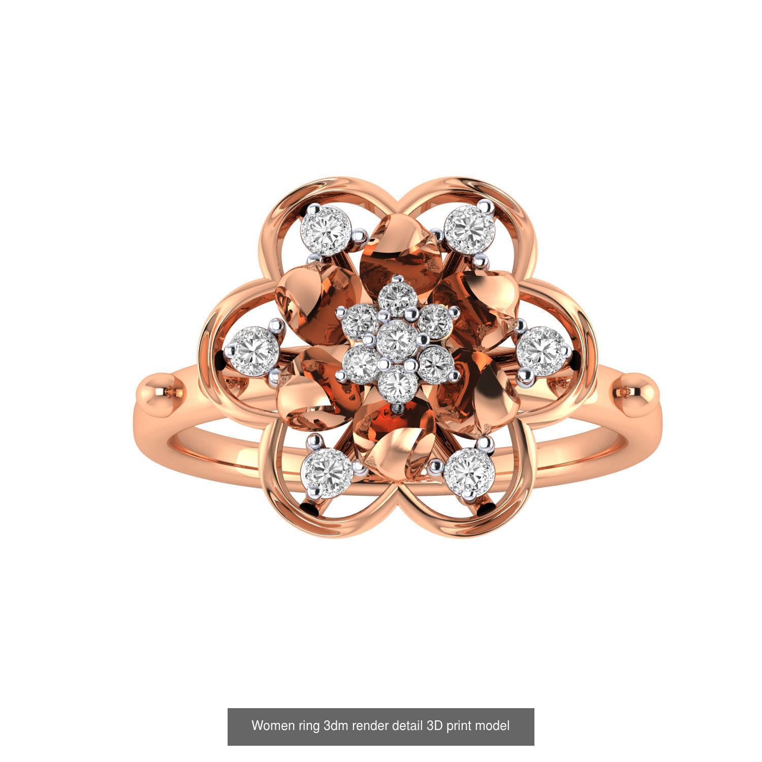 480 Women ring 3dm render 3D print model 3D Model Collection_193