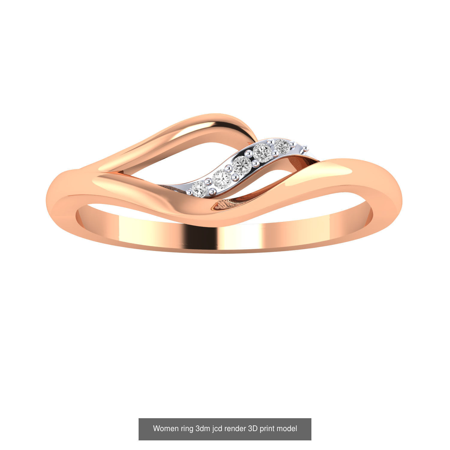 480 Women ring 3dm render 3D print model 3D Model Collection_224