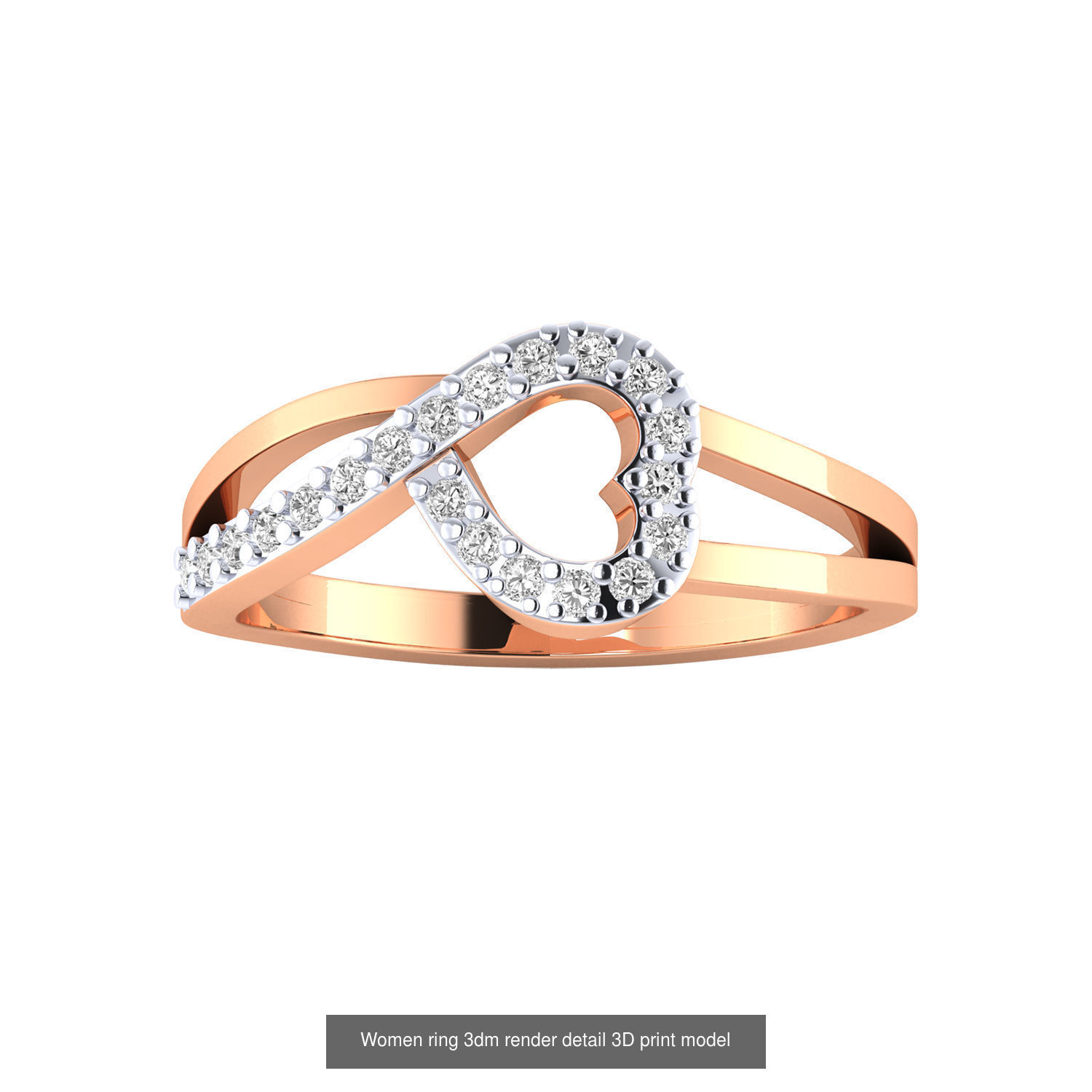 480 Women ring 3dm render 3D print model 3D Model Collection_126