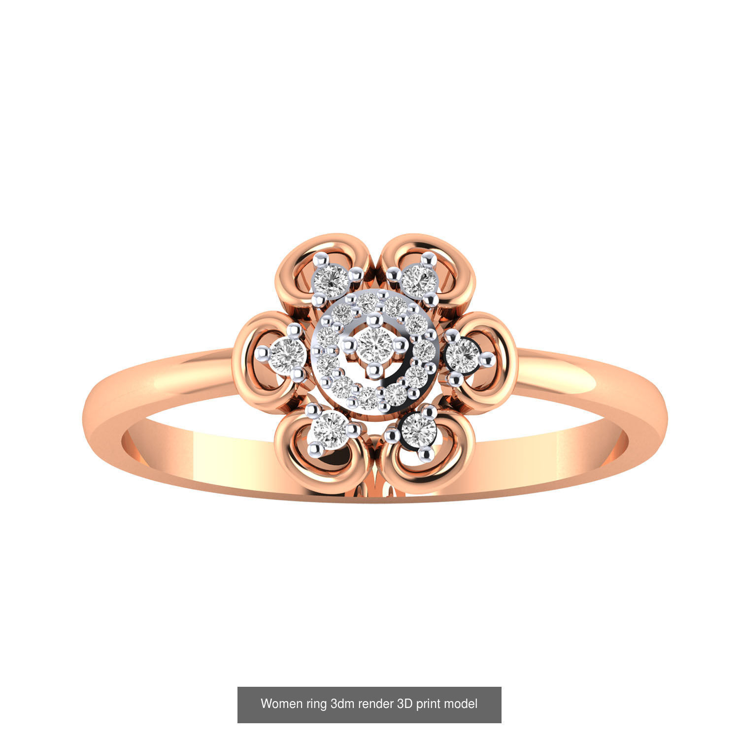 480 Women ring 3dm render 3D print model 3D Model Collection_180