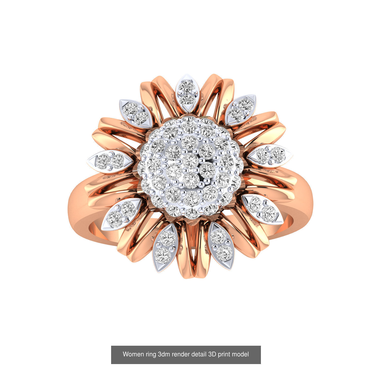 480 Women ring 3dm render 3D print model 3D Model Collection_97