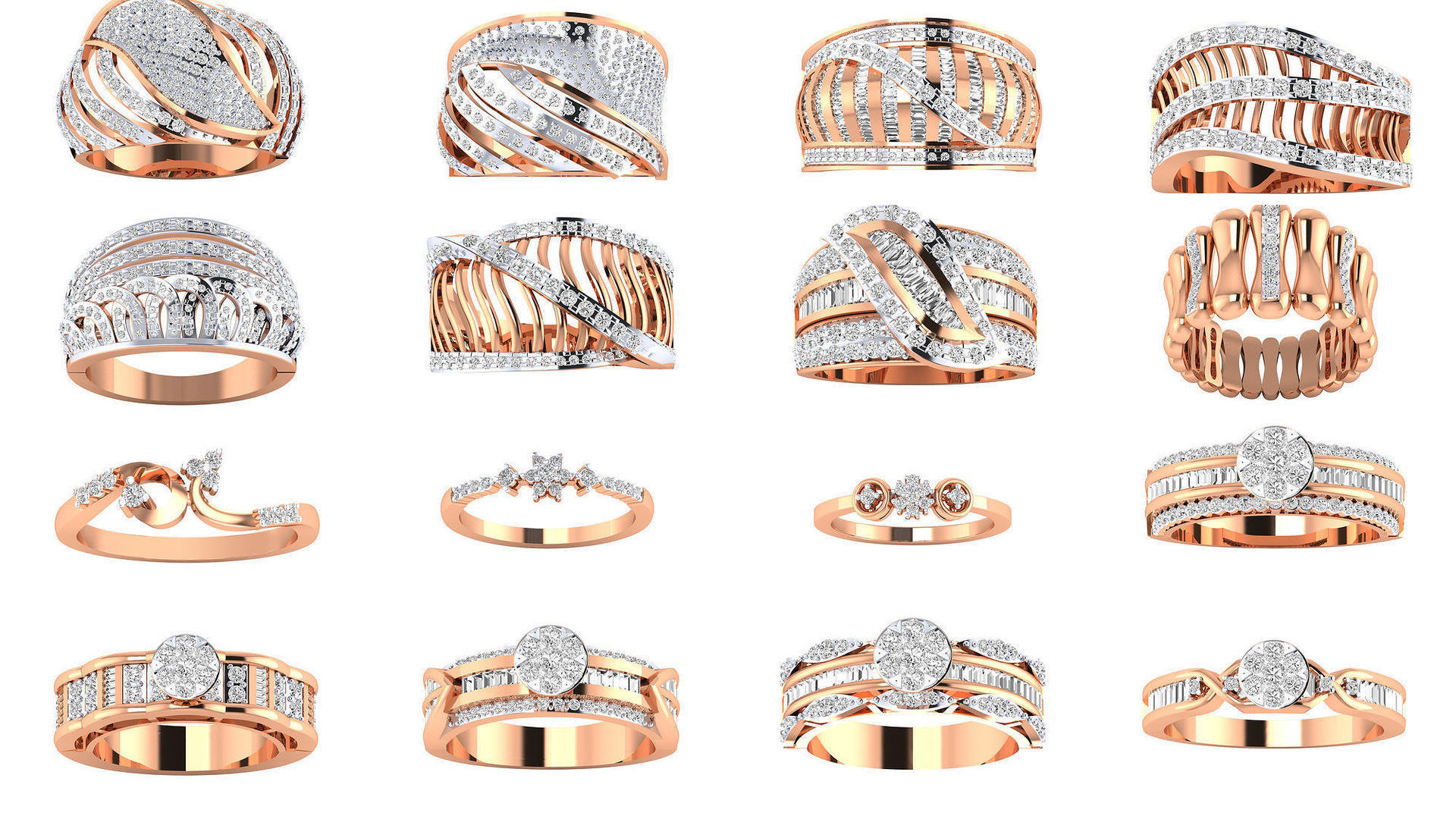 480 Women ring 3dm render 3D print model 3D Model Collection_30