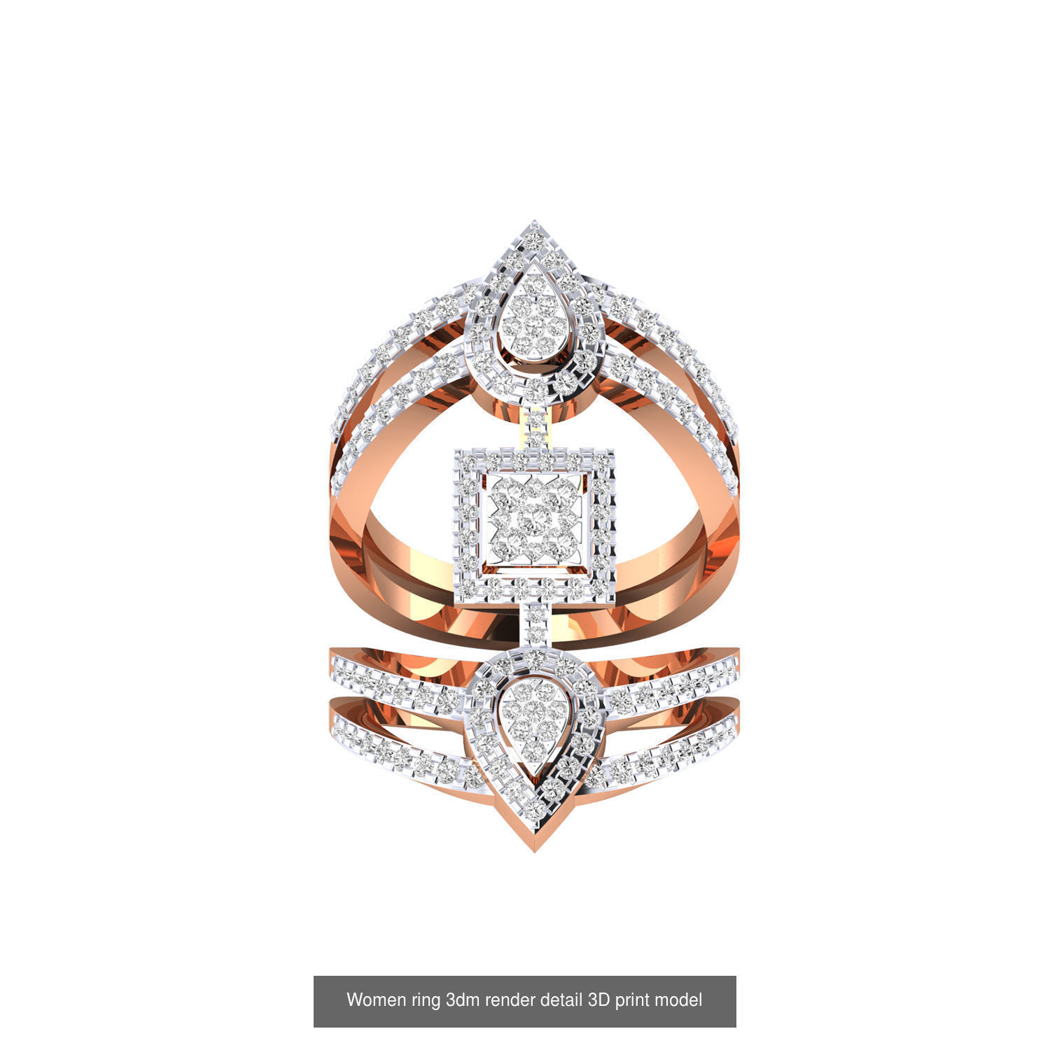 480 Women ring 3dm render 3D print model 3D Model Collection_100