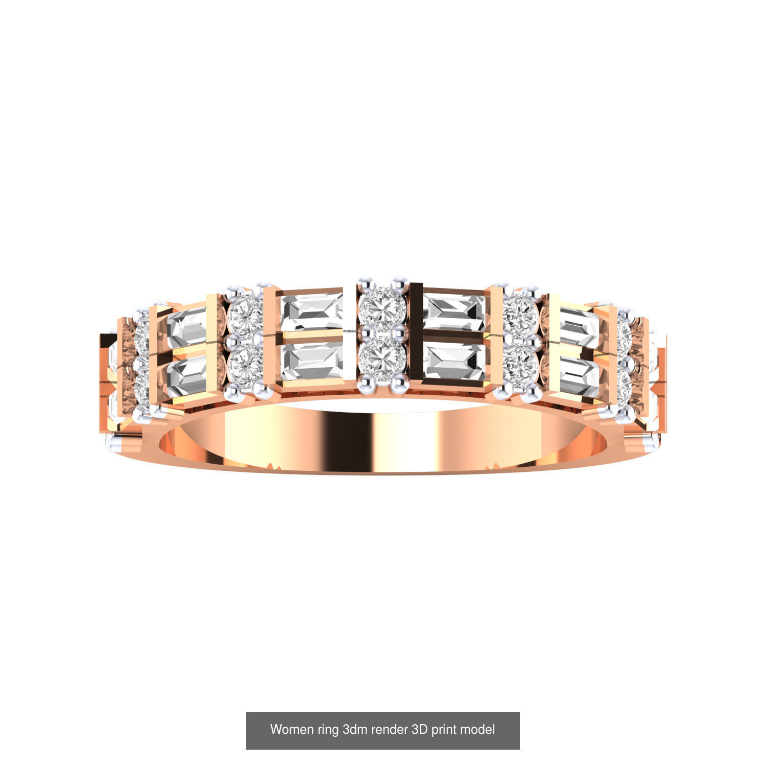 480 Women ring 3dm render 3D print model 3D Model Collection_234