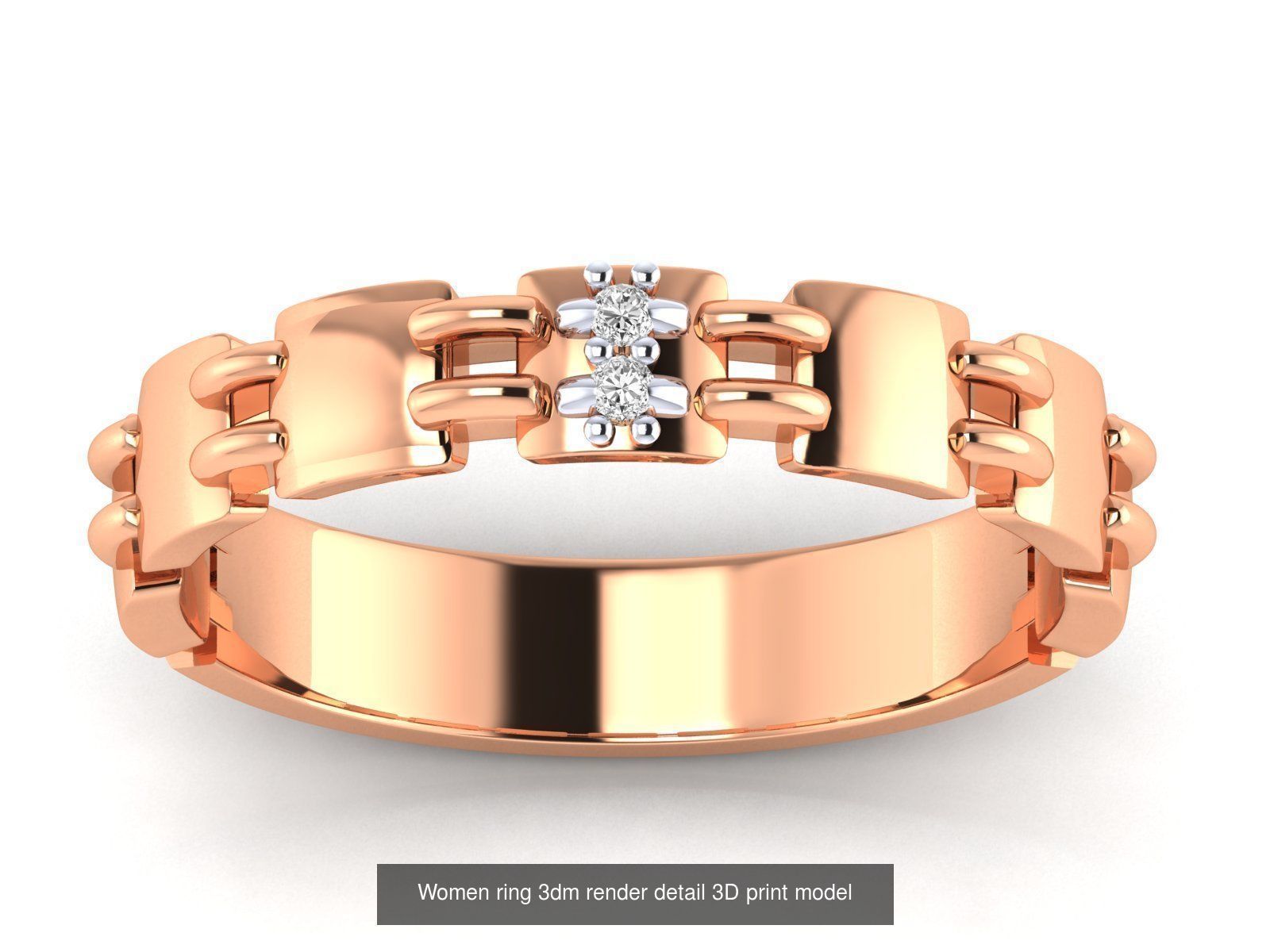 480 Women ring 3dm render 3D print model 3D Model Collection_181