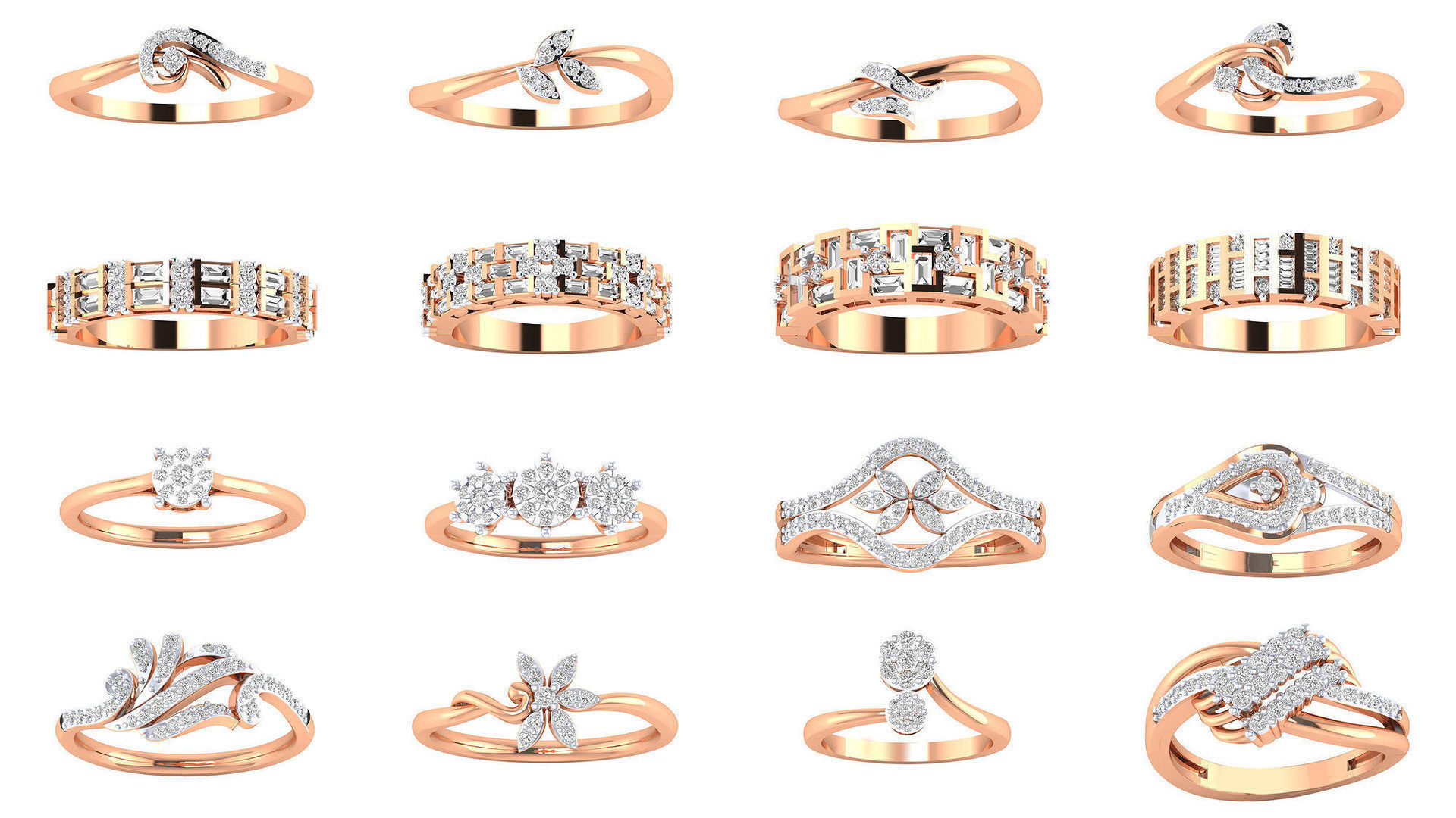 480 Women ring 3dm render 3D print model 3D Model Collection_24