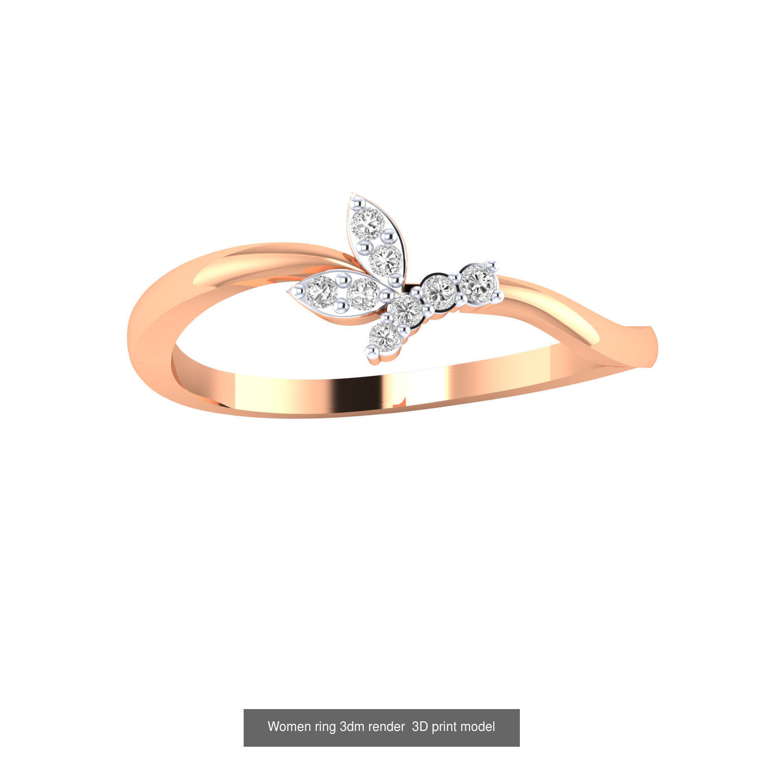 480 Women ring 3dm render 3D print model 3D Model Collection_227