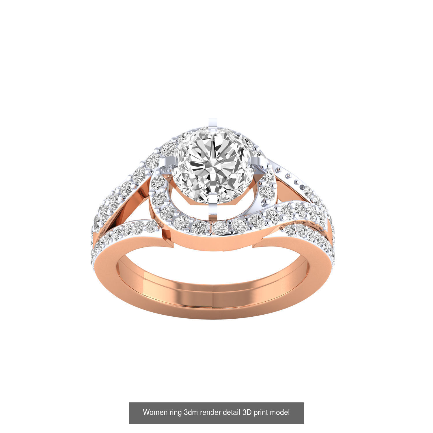 480 Women ring 3dm render 3D print model 3D Model Collection_106