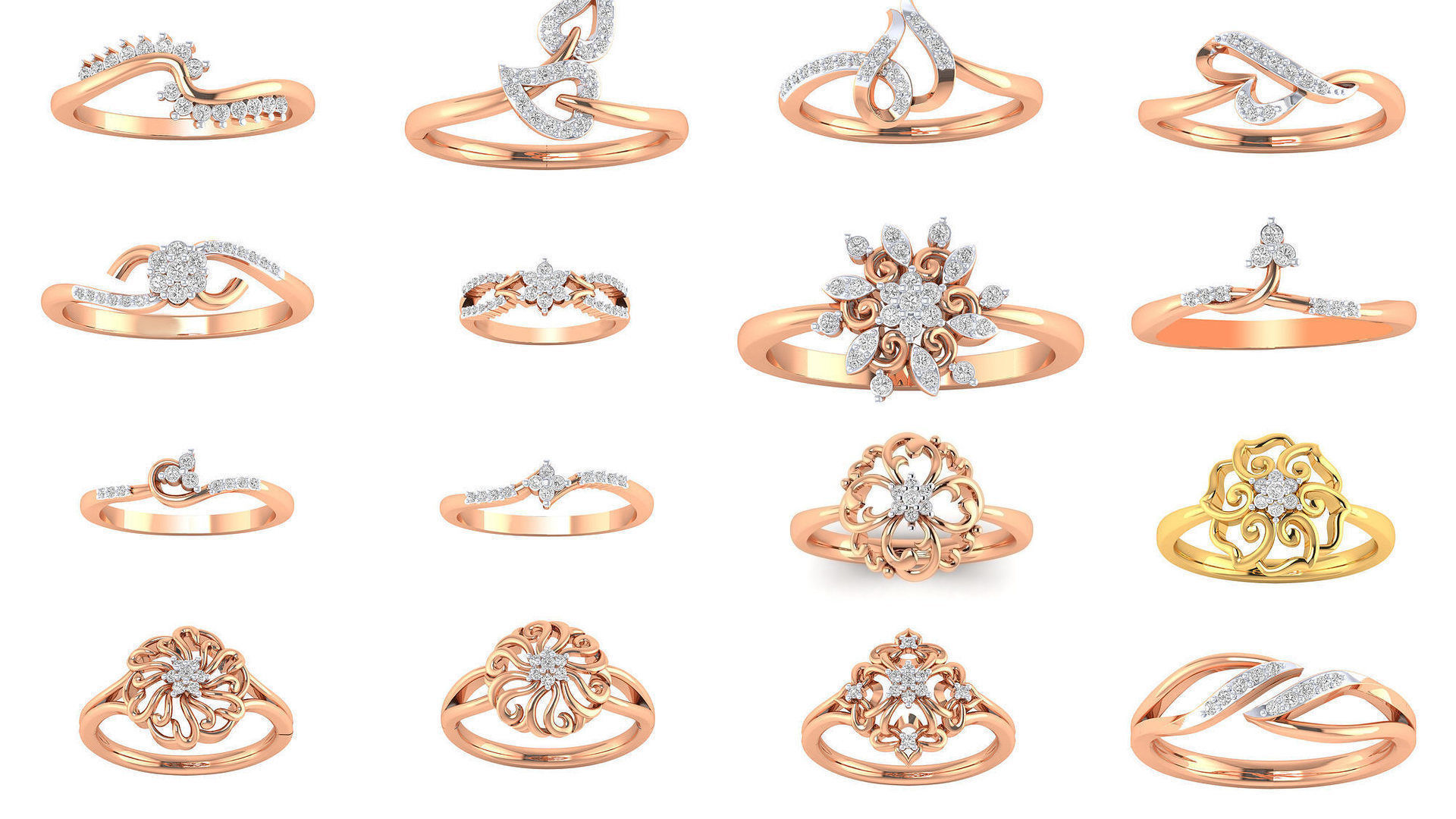 480 Women ring 3dm render 3D print model 3D Model Collection_36