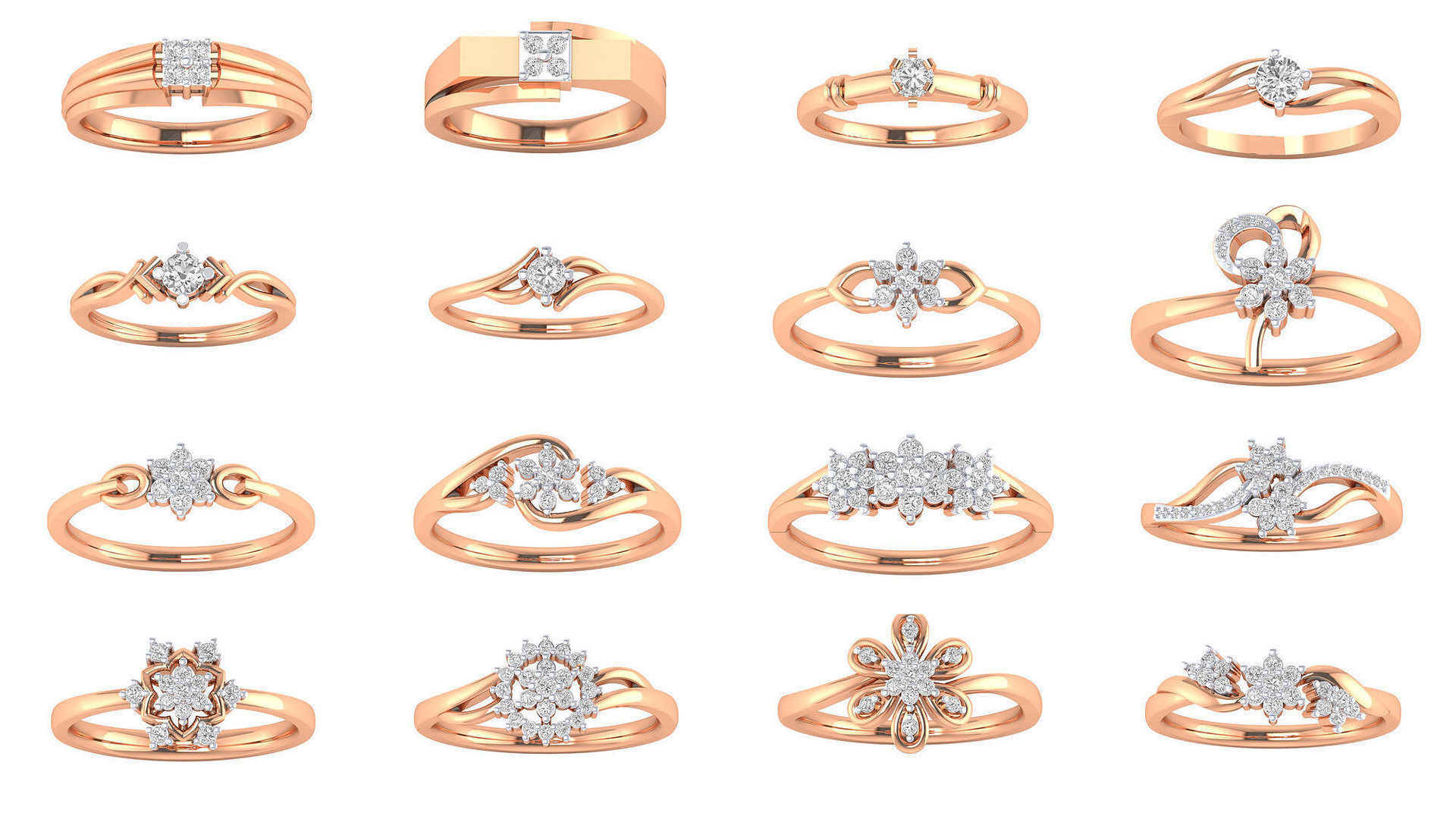 480 Women ring 3dm render 3D print model 3D Model Collection_60
