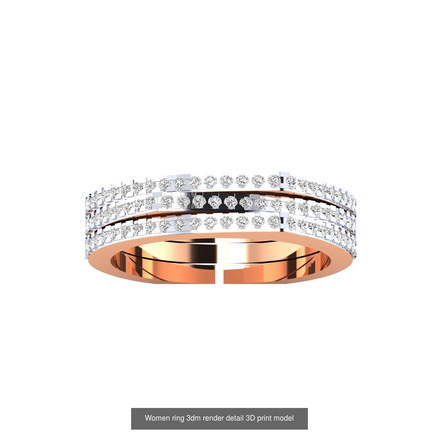480 Women ring 3dm render 3D print model 3D Model Collection_136