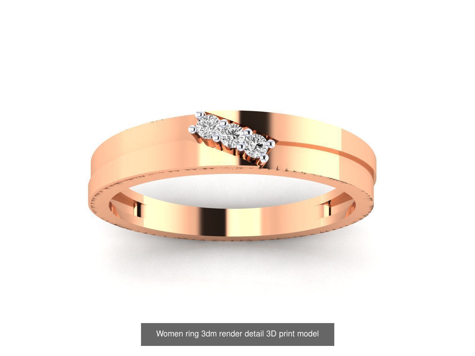 480 Women ring 3dm render 3D print model 3D Model Collection_186