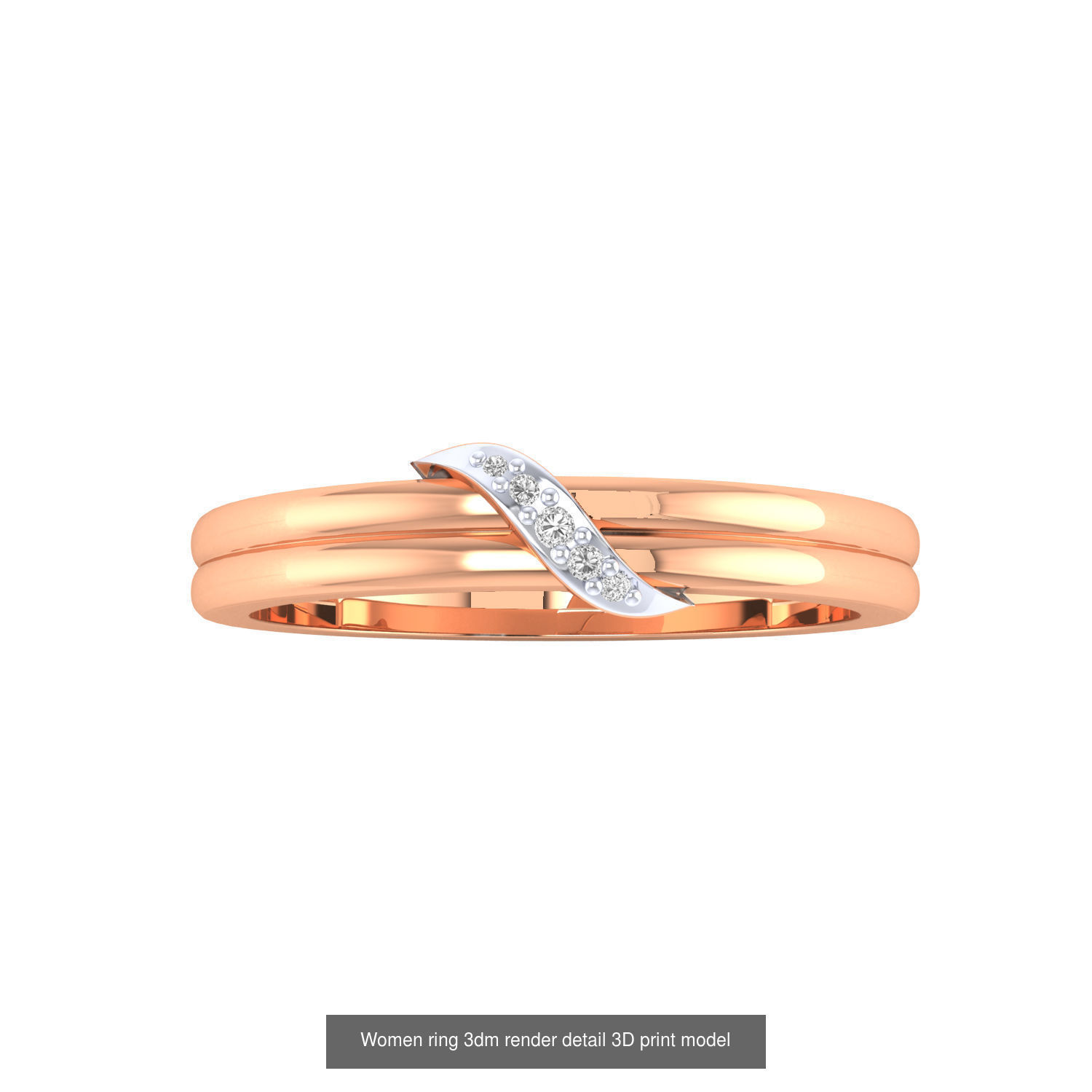 480 Women ring 3dm render 3D print model 3D Model Collection_153
