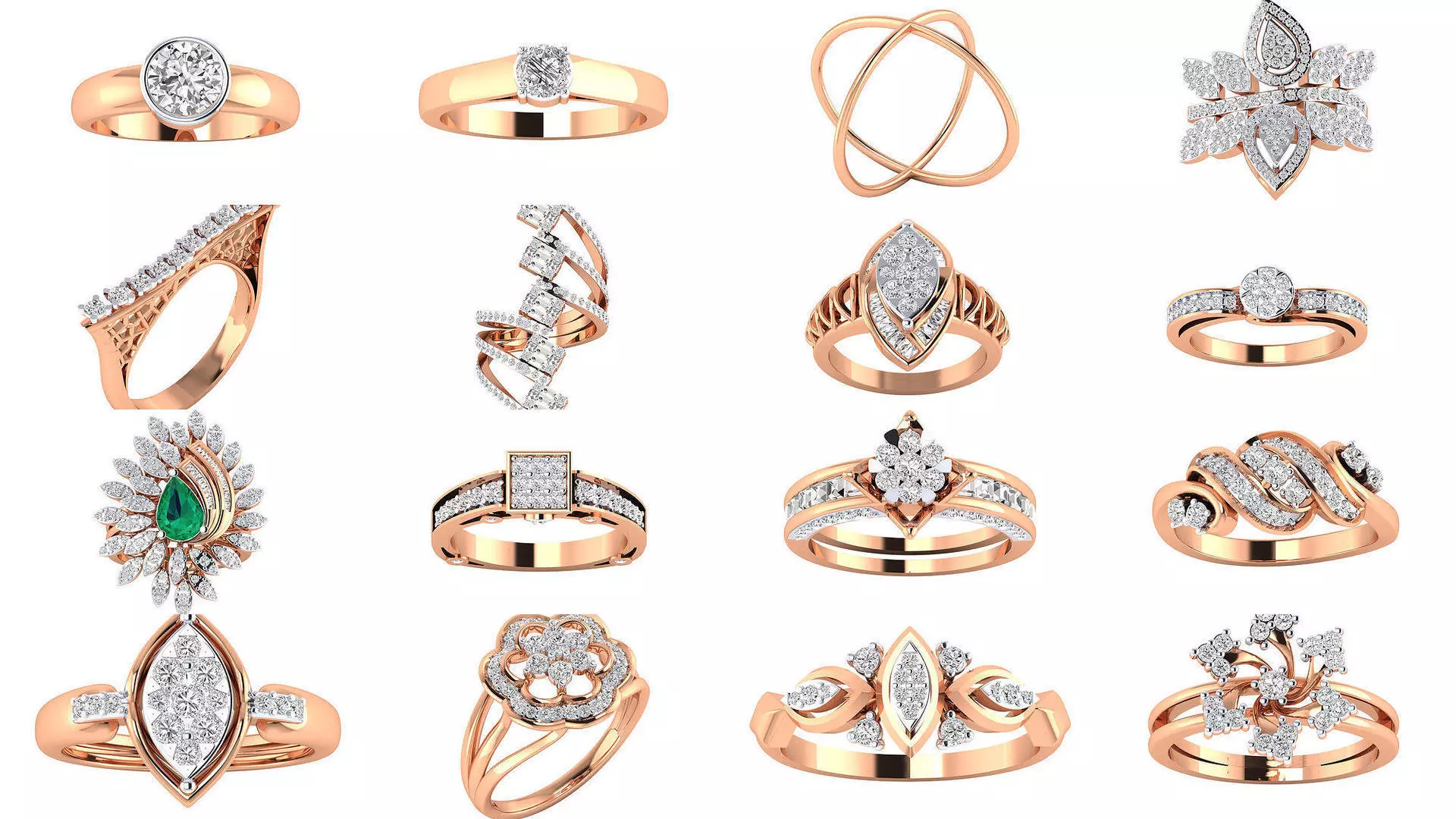 480 Women ring 3dm render 3D print model 3D Model Collection_0